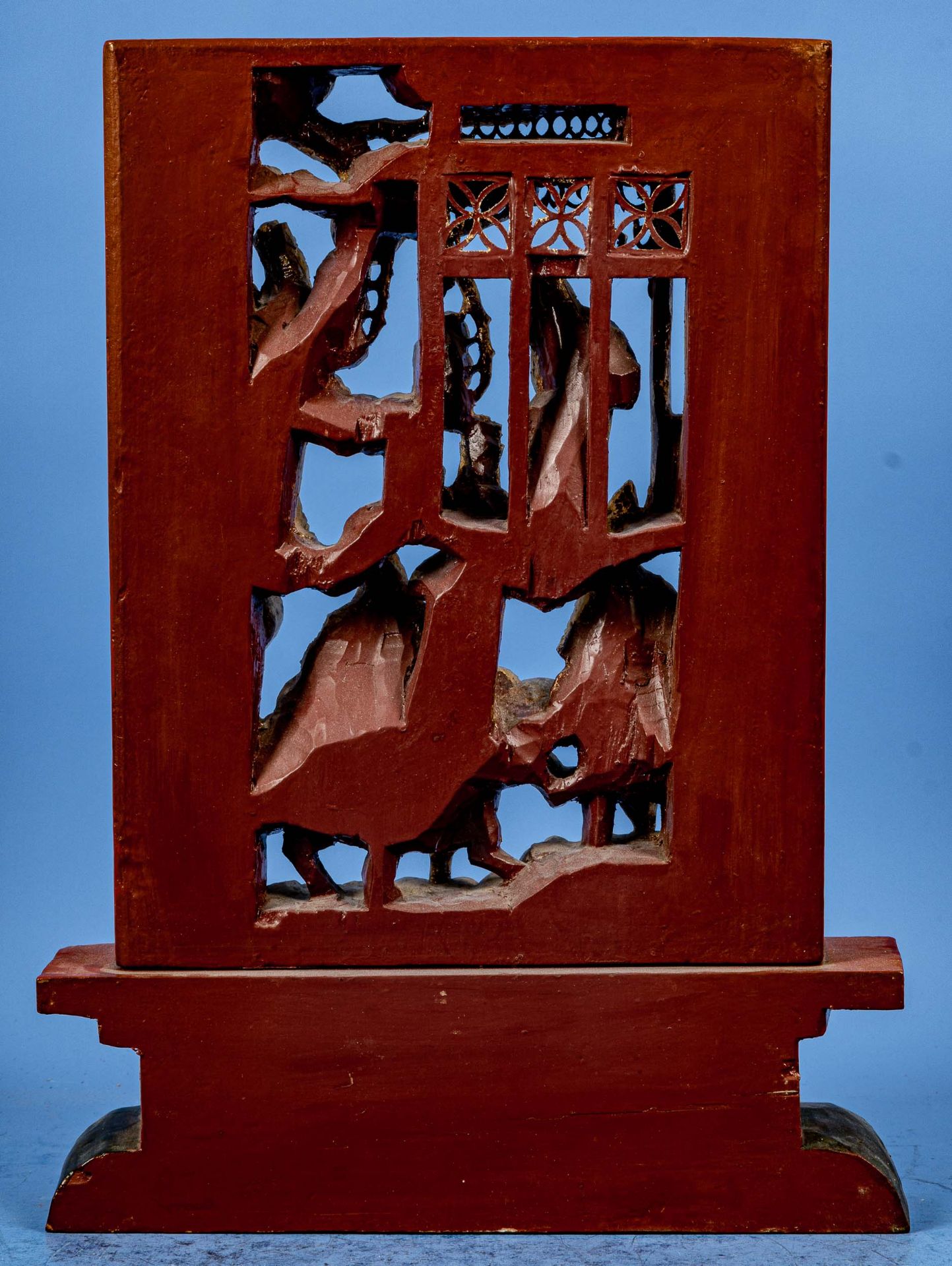 Prachtvoll beschnitztes, plastisch gearbeitetes, aufstellbares Relief, u. a. aus Holz gefertigt, Ro - Bild 7 aus 7