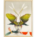 "Jagdvogel", Farblithographie aus der Folge "Im Schatten deiner Flügel", handsigniert von PAUL WUND