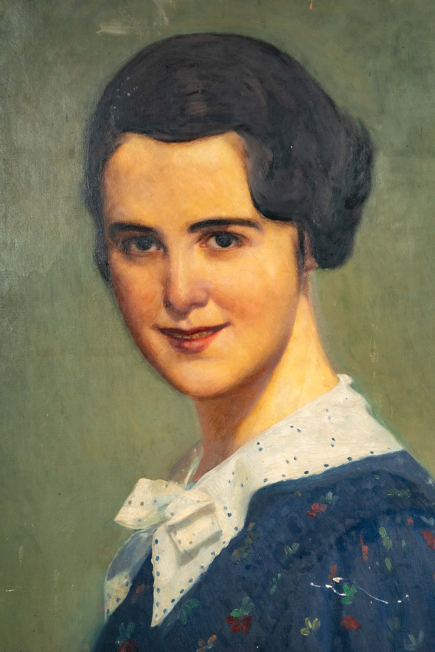 Damenporträt um 1900/10, Gemälde, Öl auf Malpappe/Malkarton, ca. 50 x 40 cm, unten links signiert: - Image 2 of 6