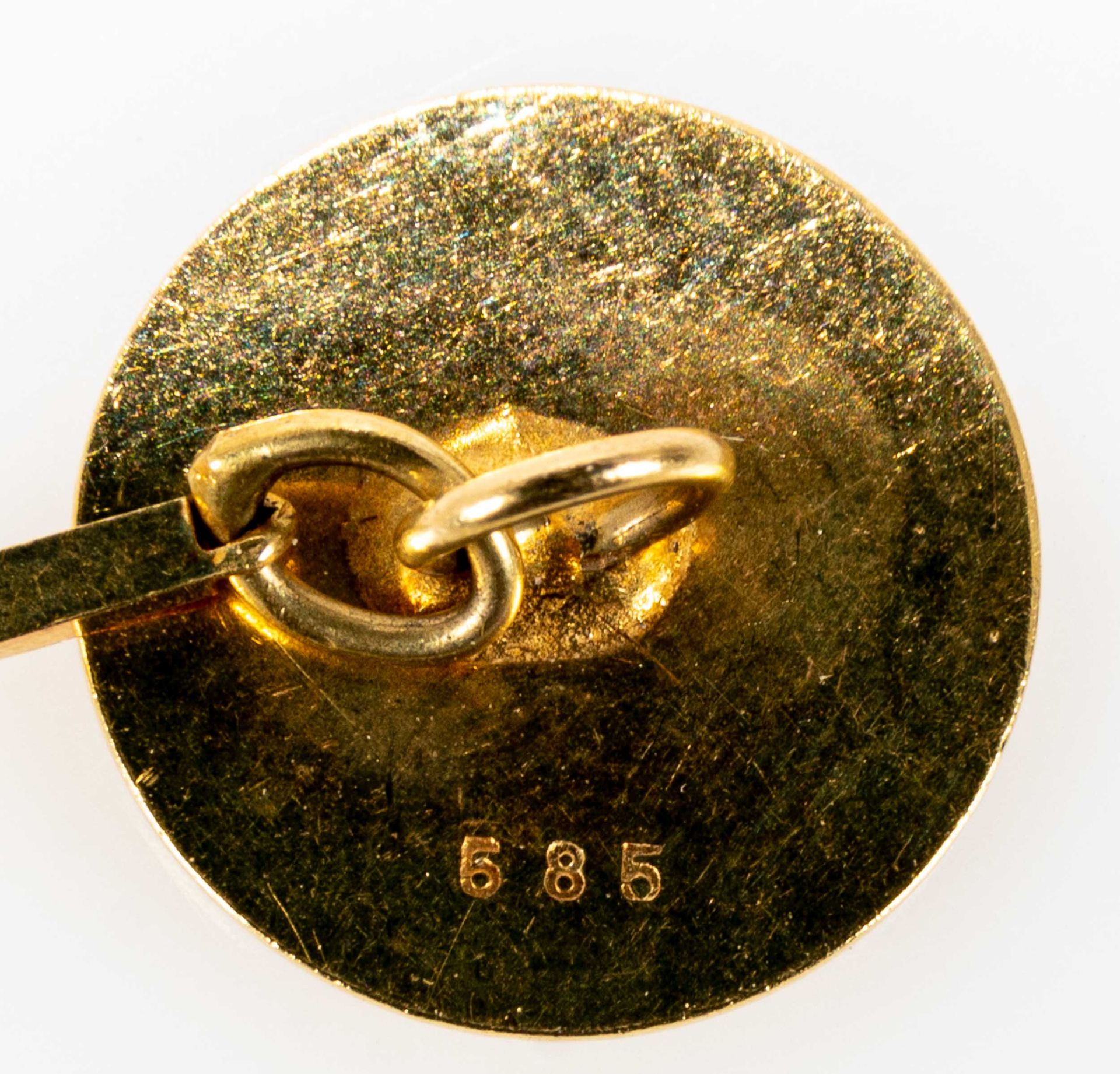 Flache, vergoldete DUGENA-Taschenuhr mit Datumsanzeige auf der "3", zentrale Sekunde, römische Indi - Bild 5 aus 5