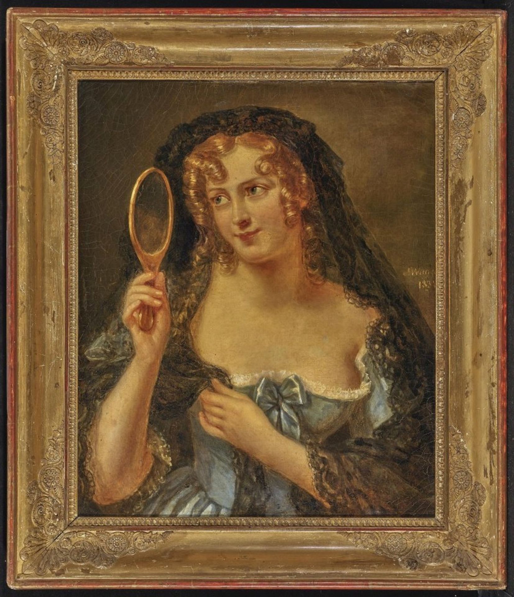 Bildnis einer Dame mit Spiegel - Image 2 of 2