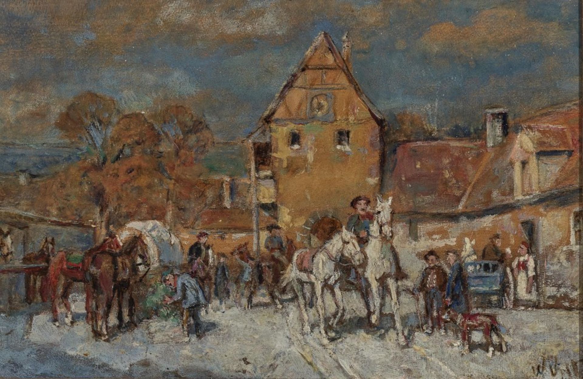 Winterlicher Pferdemarkt