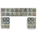 Dreiteilige Kaminumrandung mit maurischen Fliesen aus der Alhambra