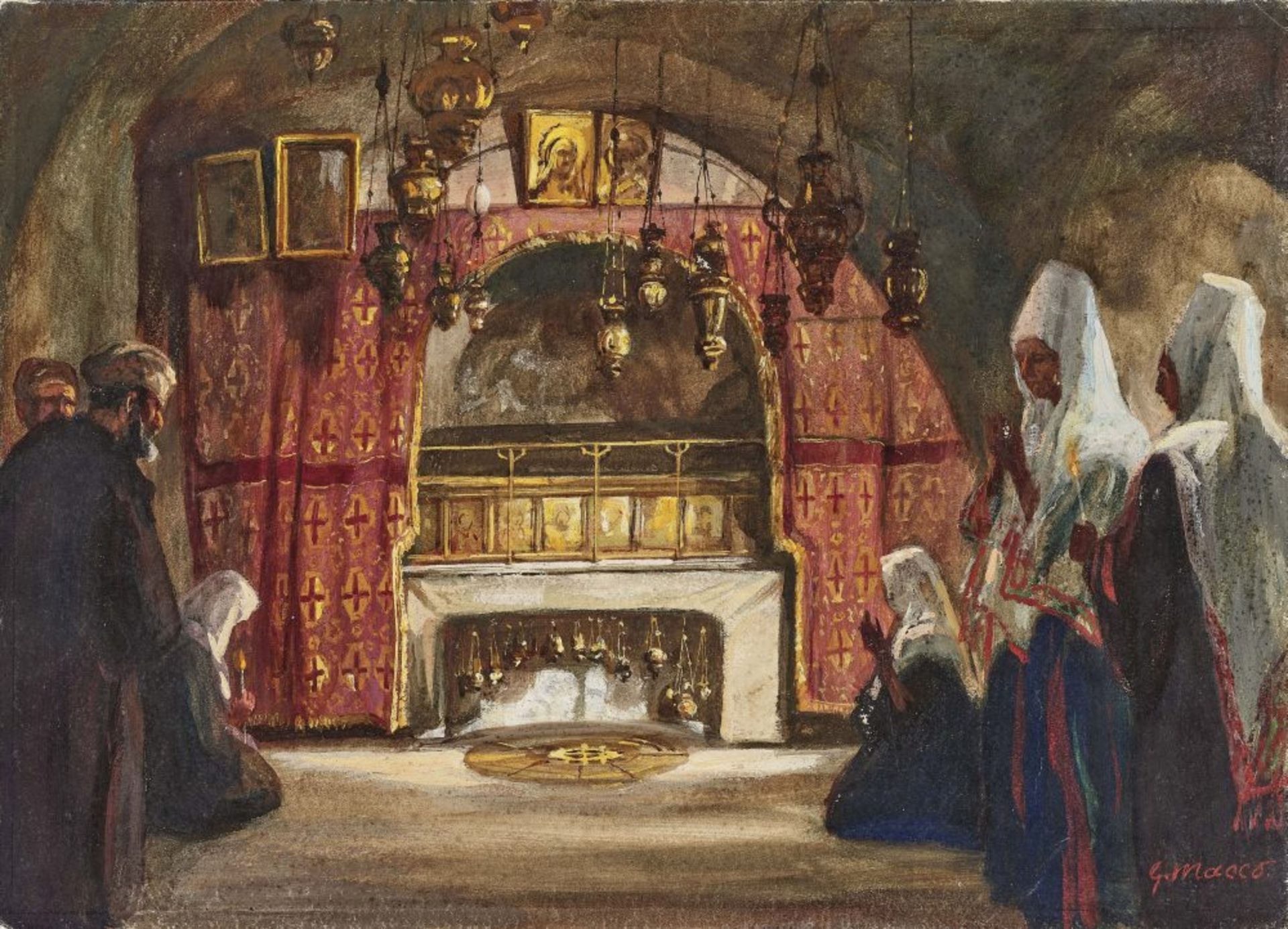 In der Grotte der Geburt Christi (Betlehem)