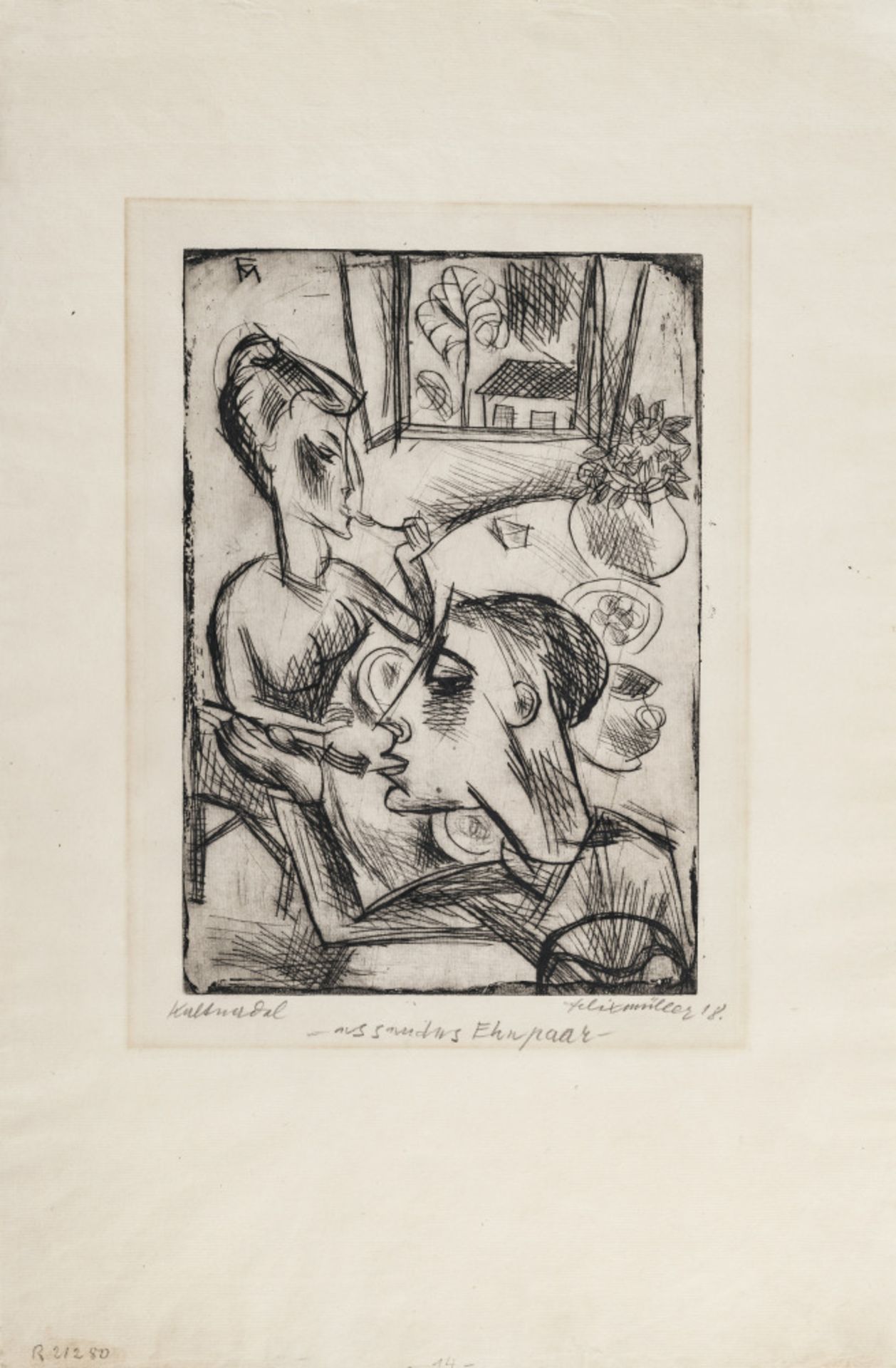 Conrad Felixmüller - Eating couple. 1918 