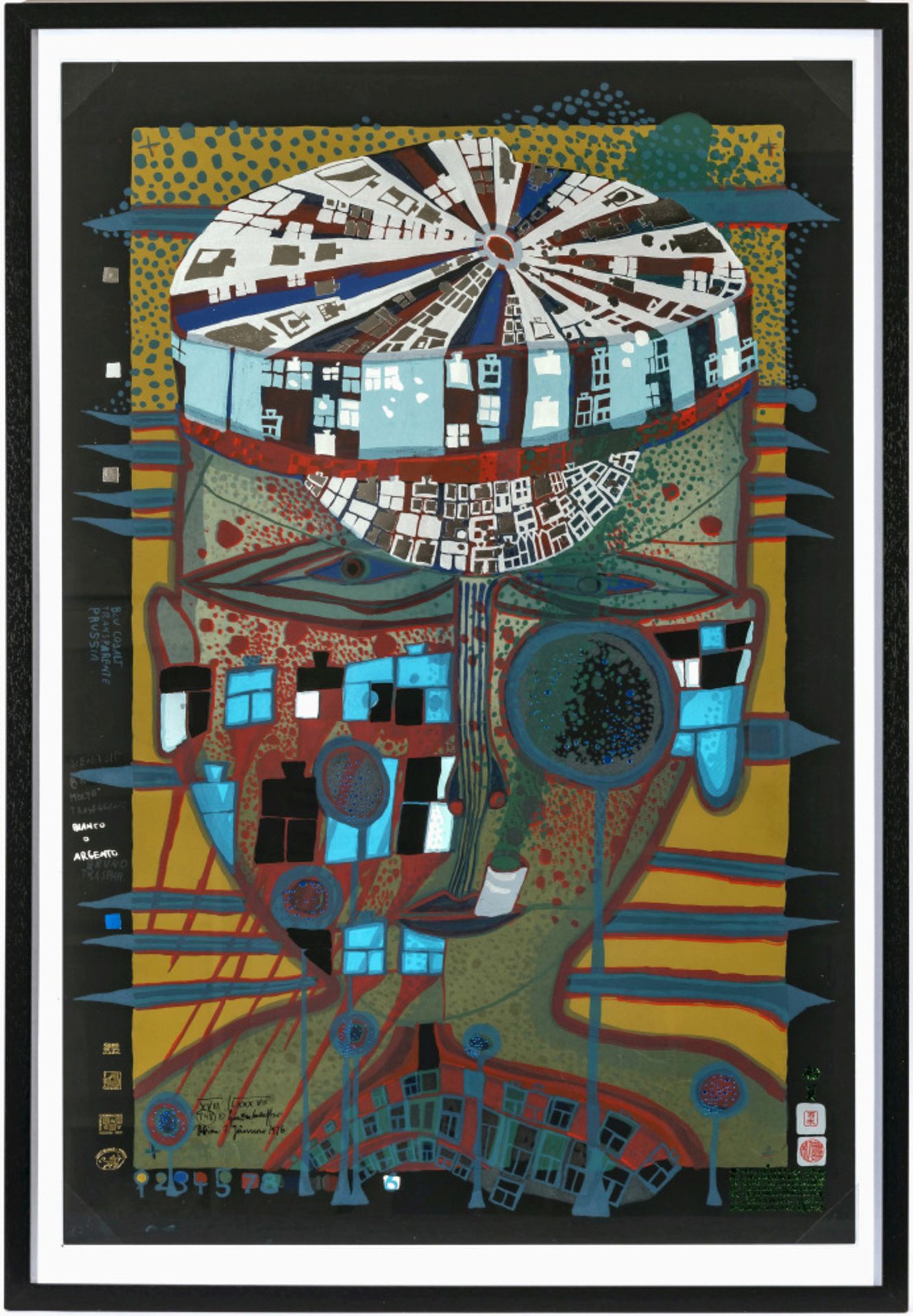 Friedensreich Hundertwasser - Queen Elizabeth 2, Pacific Ocean One of five seamen - Il marinaio. 197