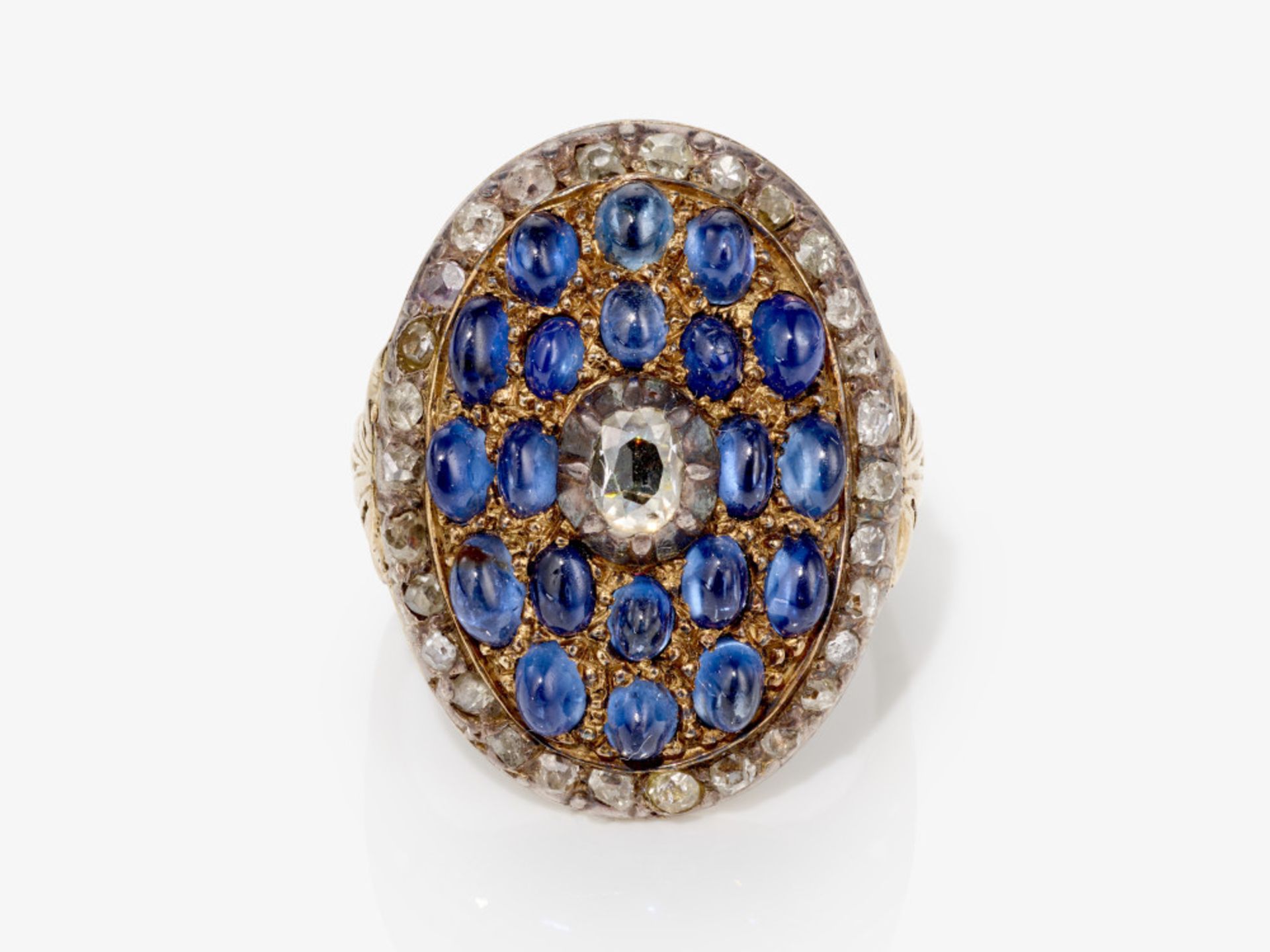 A sapphire and diamond ring - Germany, circa 1880  - Image 2 of 2
