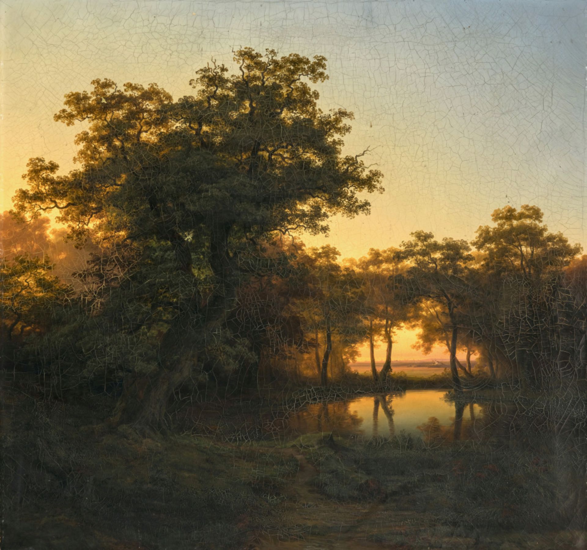 Johann (Hans) Beckmann - Landschaft im Abendlicht 