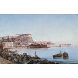 Anton Sminck (van Sminck) Pitloo - On the coast of Naples 