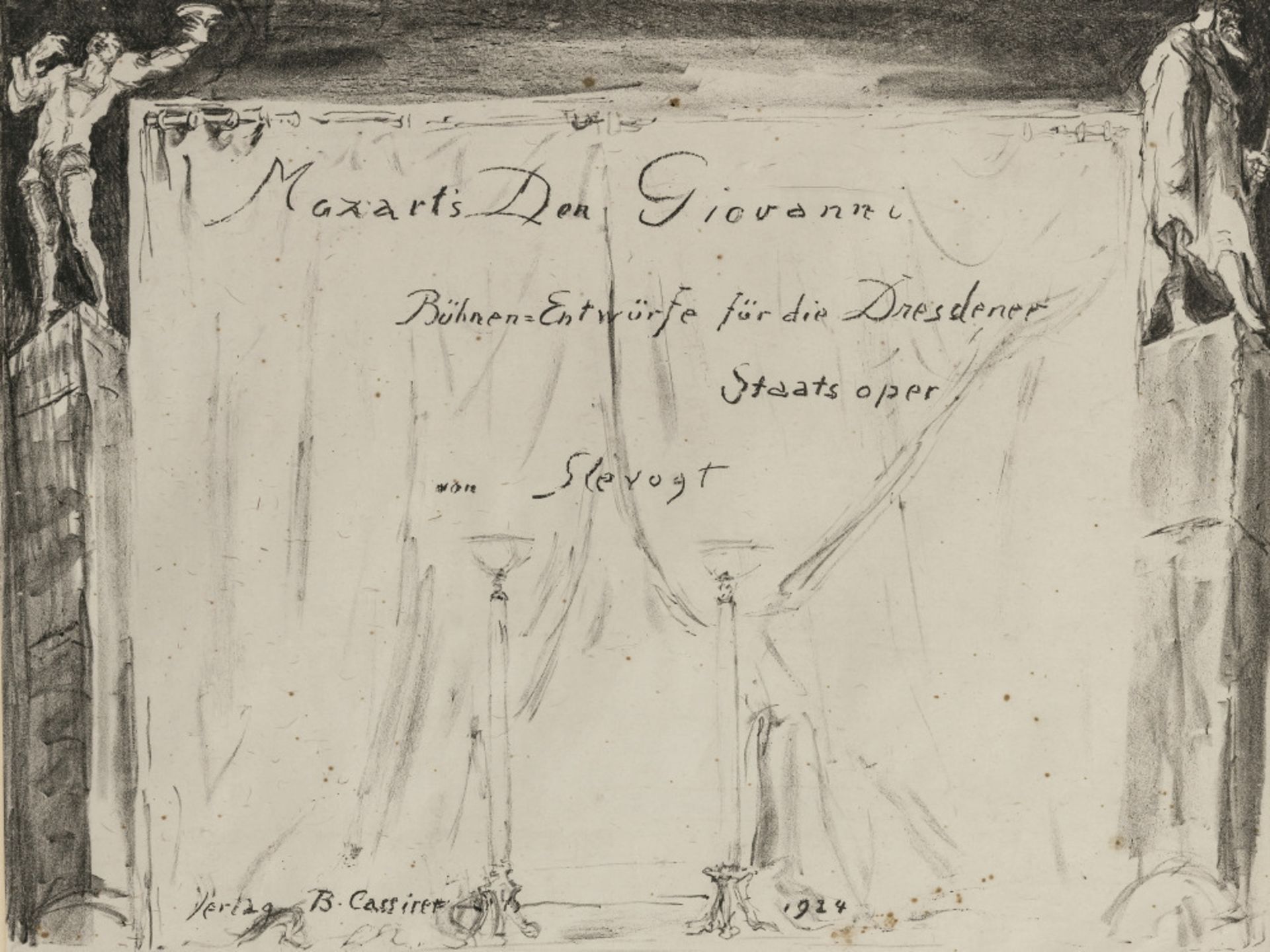 Max Slevogt - Aus: Mozart - Don Giovanni, für die Dresdener Staatsoper. 1924 Titelblatt.  - Bild 4 aus 4