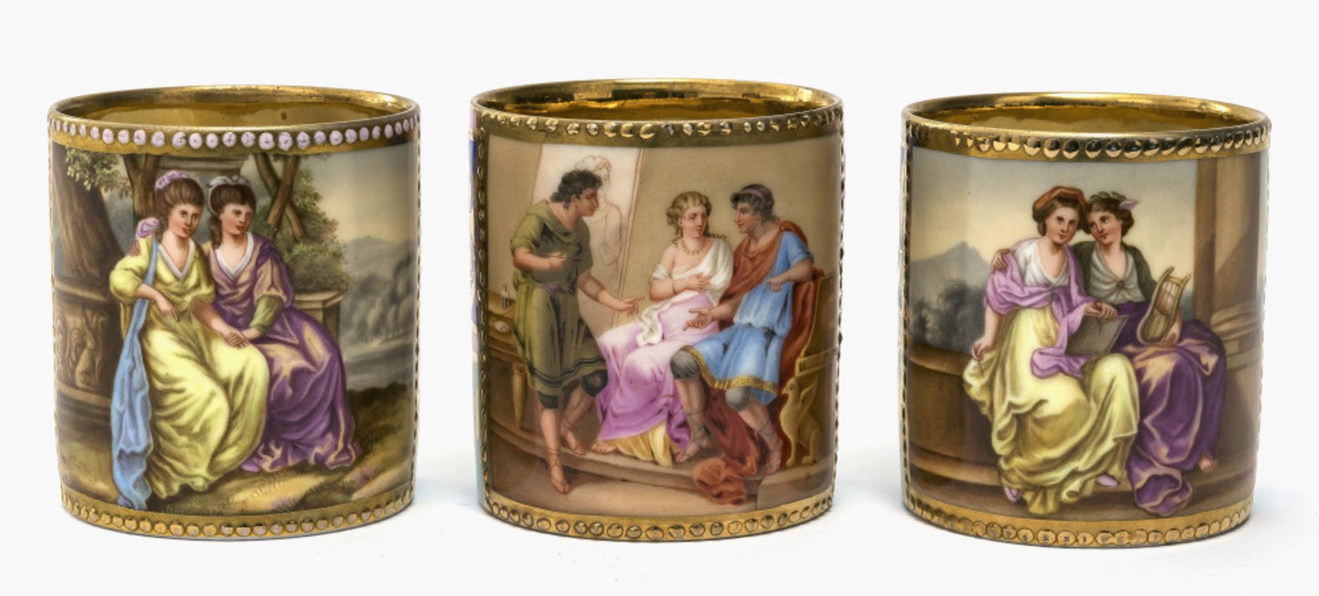 A 16-piece coffee service - Count Thun porcelain manufacture Klösterle near Karlsbad, late 19th cent - Image 6 of 7