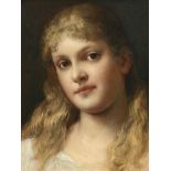 Gabriel von Max - Junge Frau mit blondem Haar