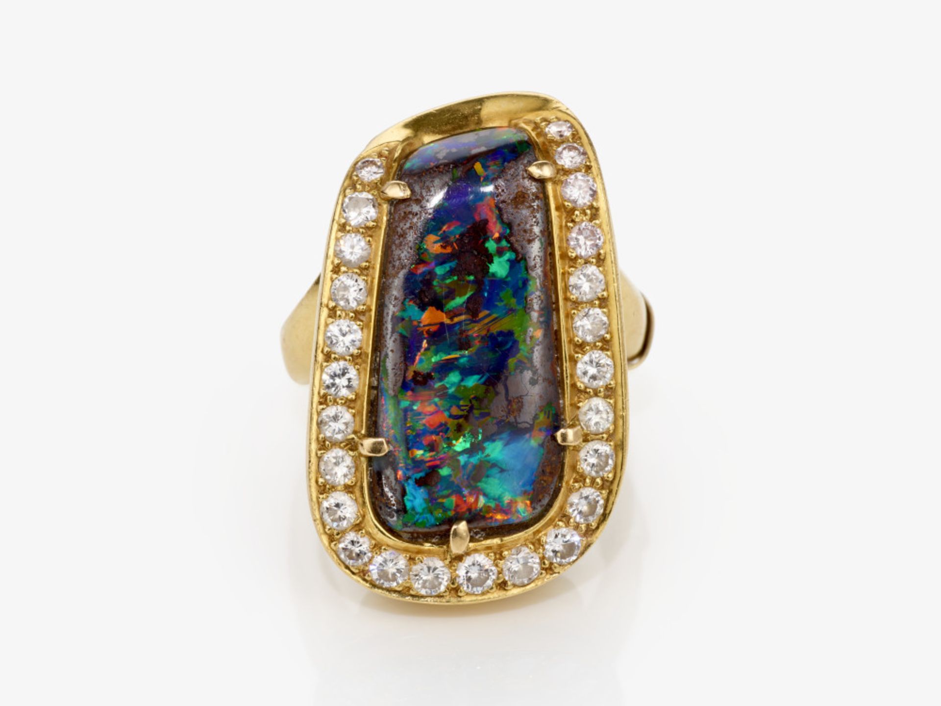 Ring mit Boulderopal und Brillanten - Bild 2 aus 2