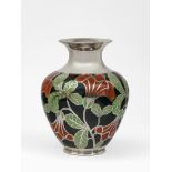 Art-Deko-Vase - Friedrich Wilhelm Spahr, Schwäbisch-Gmünd Silberoverlay (galvanische Versilberung) a