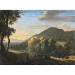 Herman van Swanevelt, zugeschrieben - Südliche Landschaft mit bäuerlicher Figurenstaffage