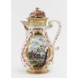 Kaffeekanne - Meissen, um 1723, Malerei Johann Georg Mehlhorn d. J. zugeschrieben