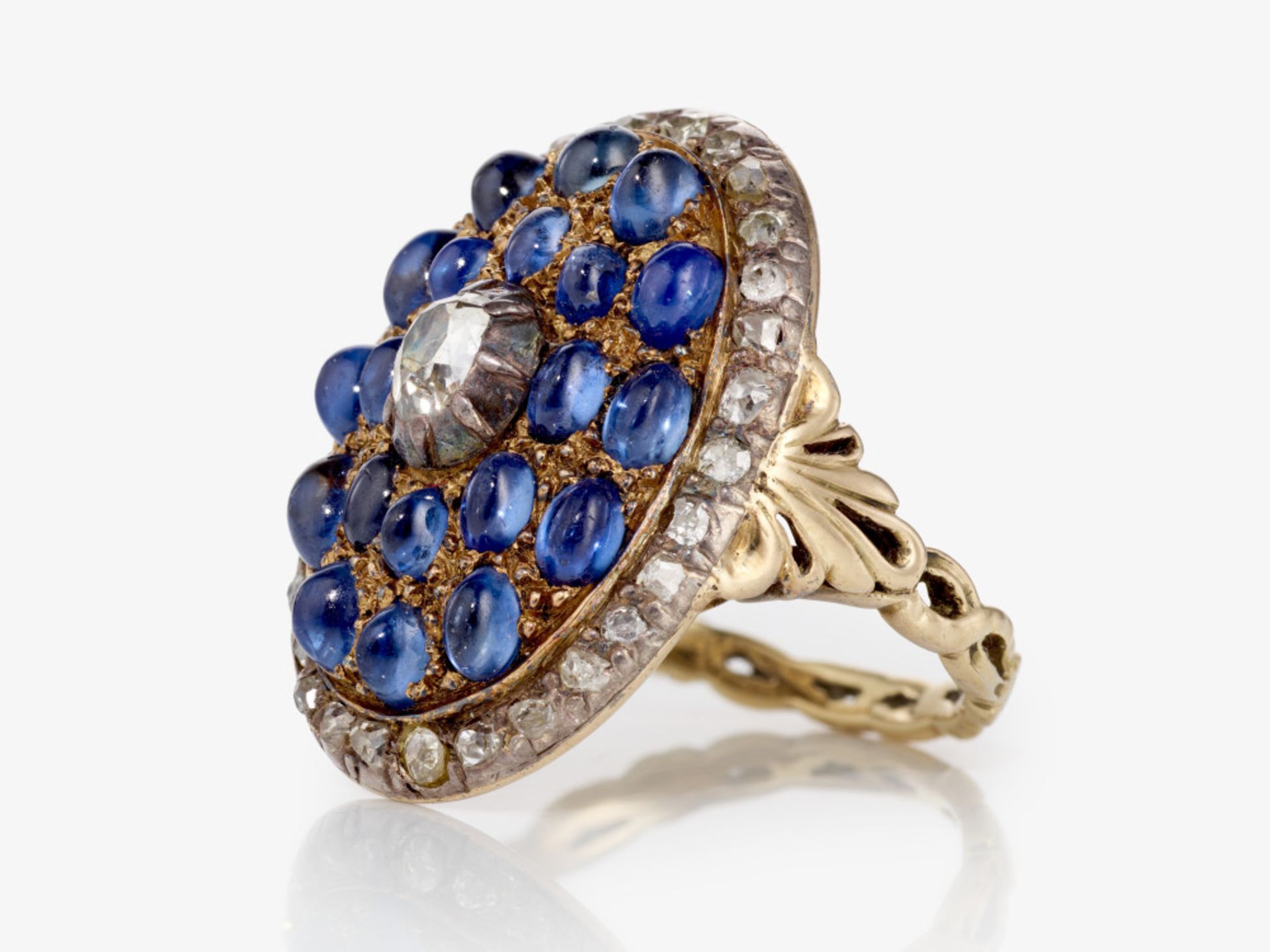 Ring mit Saphiren und Diamanten - Deutschland, um 1880 