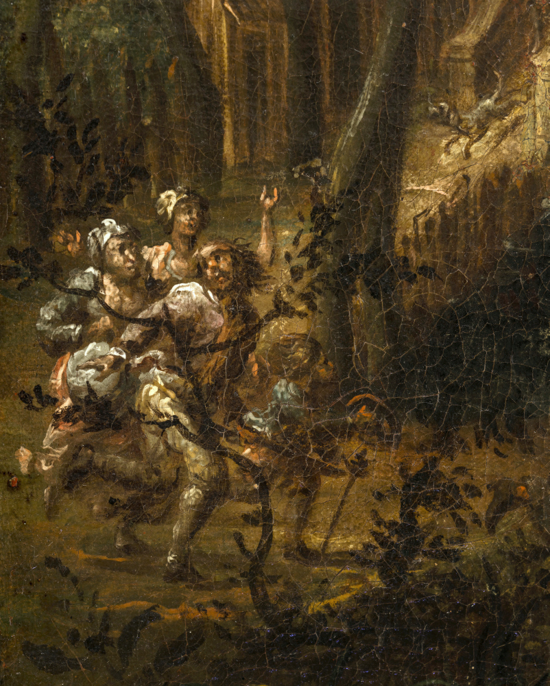 Gillis van Coninxloo (follower of - Landscape with the Stoning of Saint Stephen  - Image 4 of 5