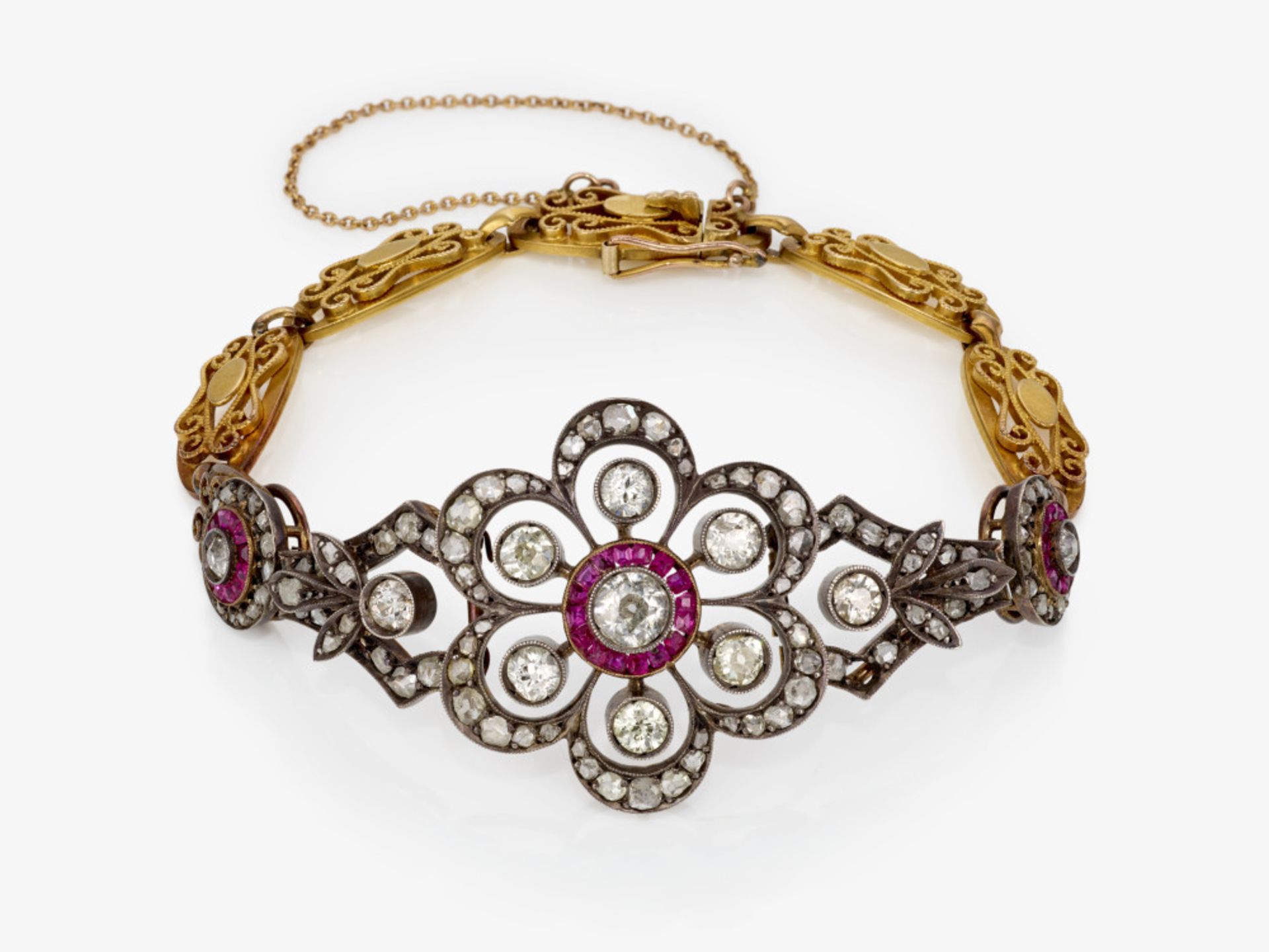 Armband mit Rubinen und Diamanten - Frankreich oder Deutschland, um 1900 