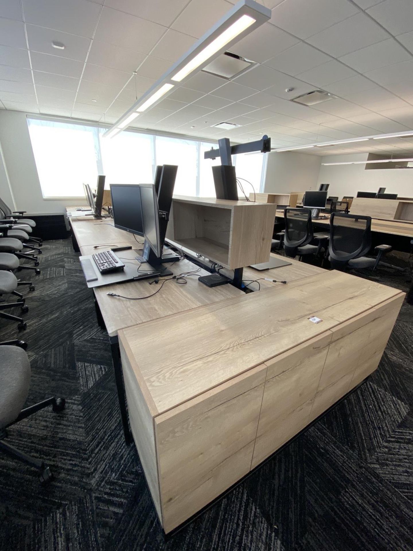 Wood Modular Desk Workstation - Image 2 of 2
