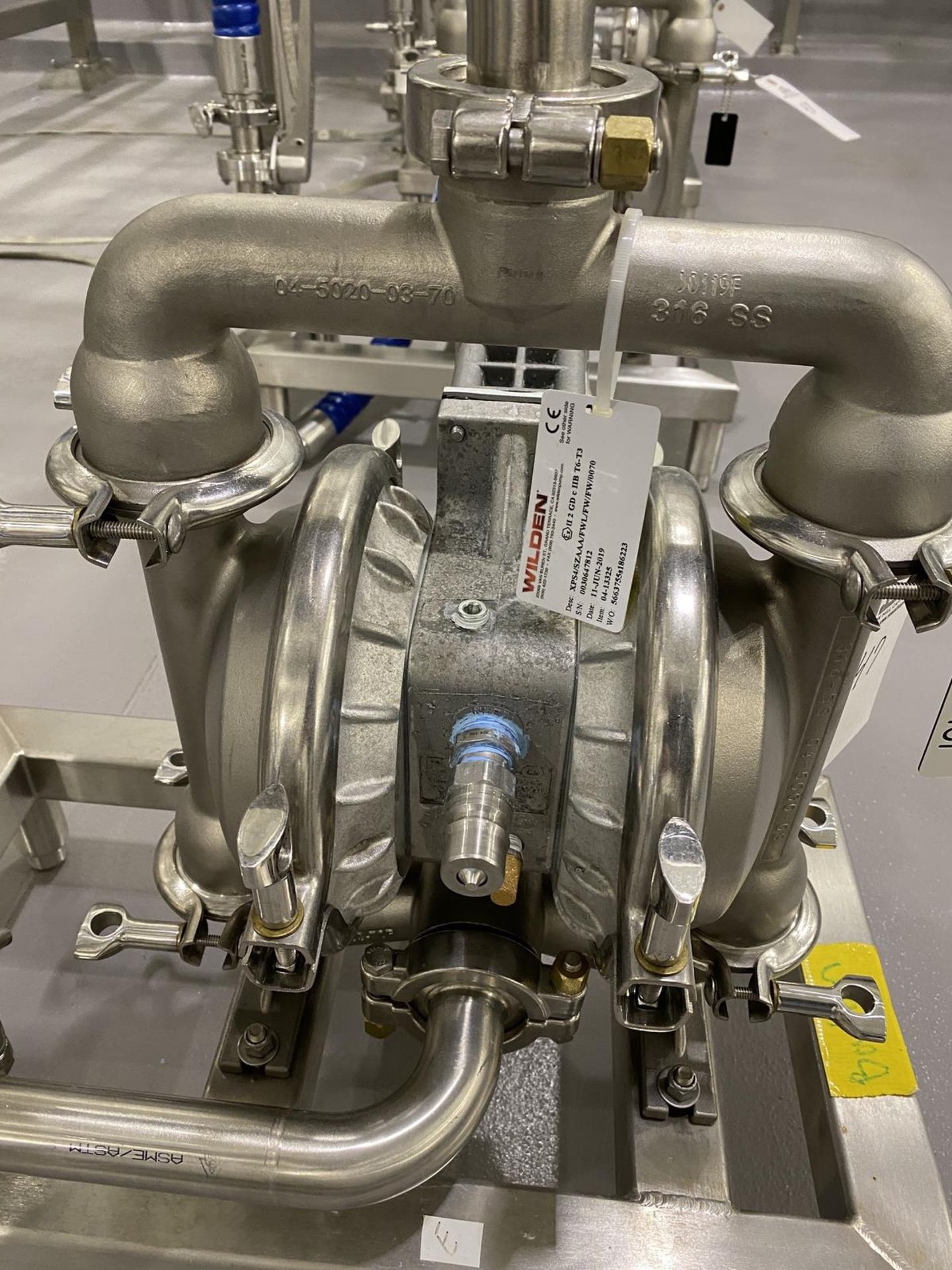 2019 Pump Skid Including Wilden Stainless Steel (316L) XPS4/SZAAA/FWL/FW/FW/0070 Di | Rig Fee: $150 - Image 2 of 5