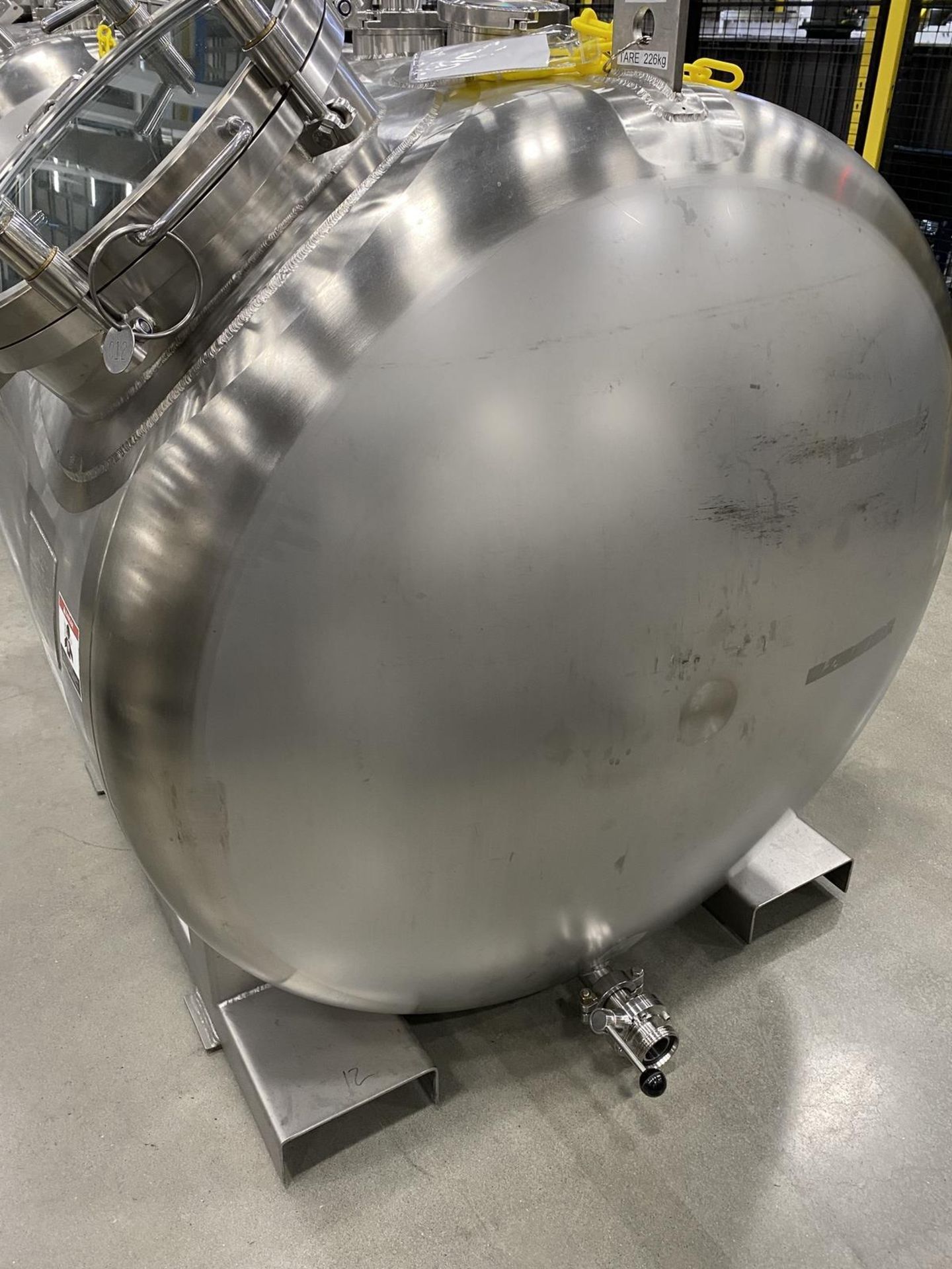 2019 A&B Process Systems 1,000 Liter Stainless Steel (316L) Skid Mounted Tank, 14. | Rig Fee: $200 - Image 4 of 5