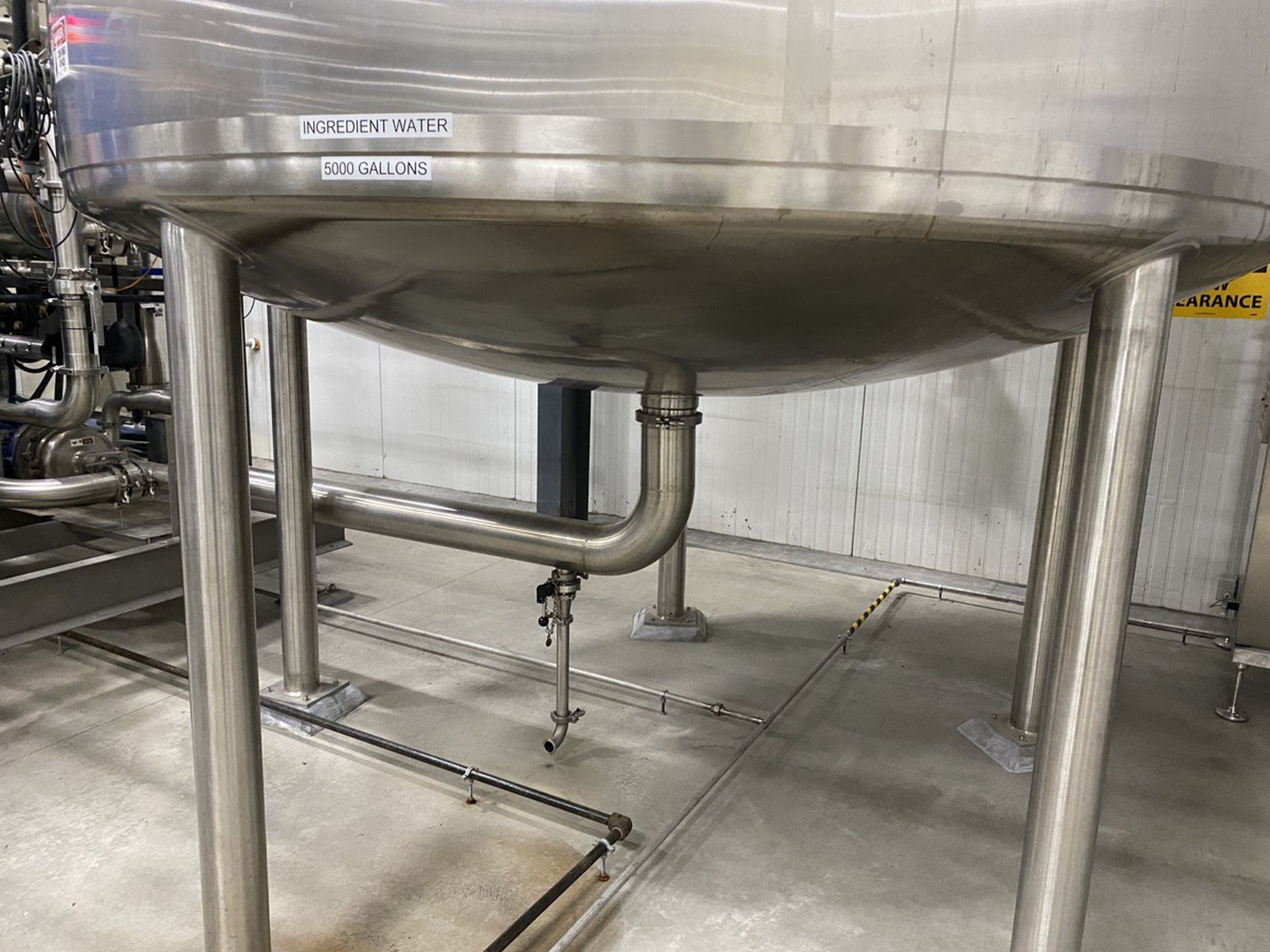 5,000 Gallon Stainless Steel (316L) Ingredient Water Tank on Legs | Rig Fee: $3500 - Image 6 of 6