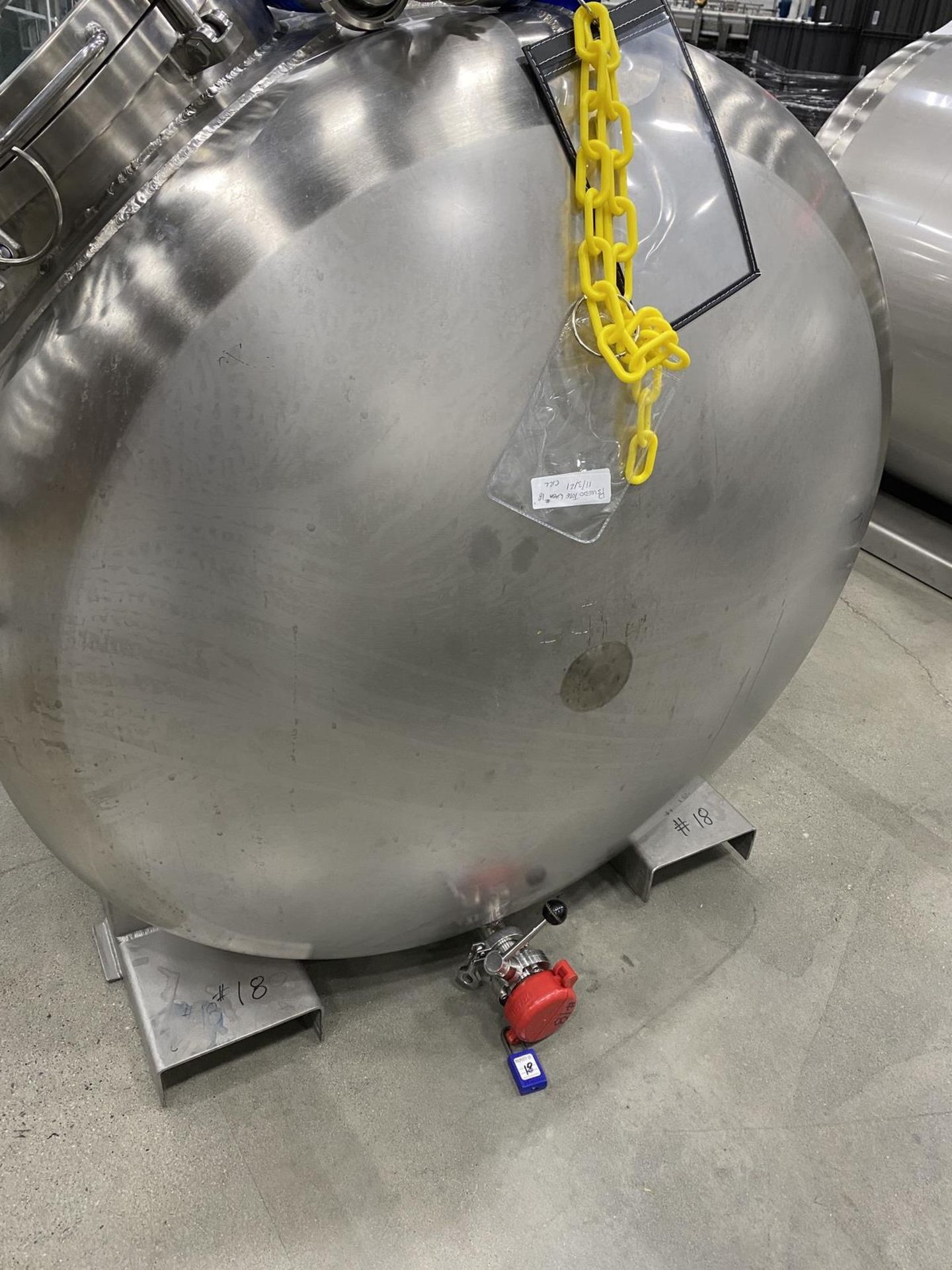 2019 A&B Process Systems 1,000 Liter Stainless Steel (316L) Skid Mounted Tank, 14. | Rig Fee: $200 - Image 3 of 3