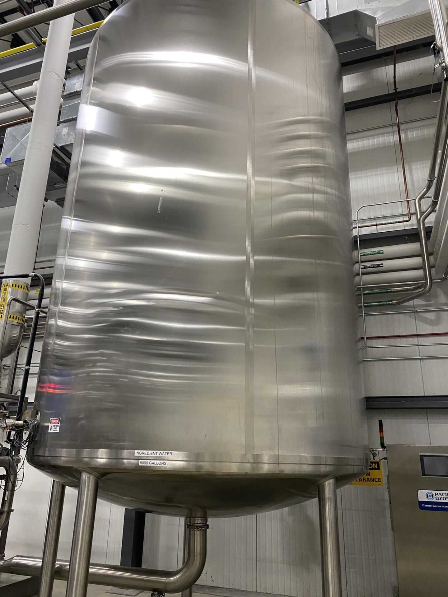 5,000 Gallon Stainless Steel (316L) Ingredient Water Tank on Legs | Rig Fee: $3500 - Image 2 of 6