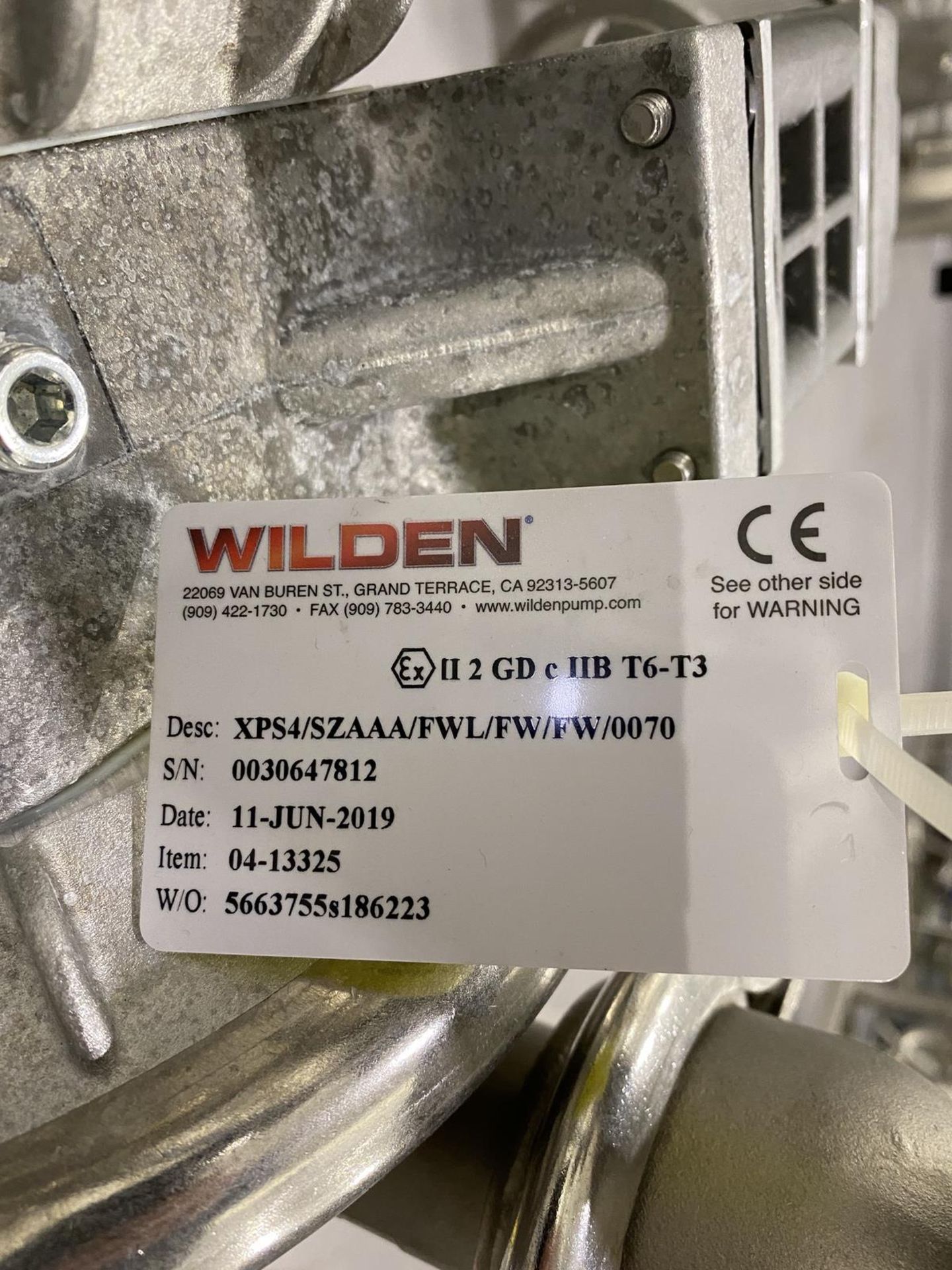 2019 Pump Skid Including Wilden Stainless Steel (316L) XPS4/SZAAA/FWL/FW/FW/0070 Di | Rig Fee: $150 - Image 3 of 5