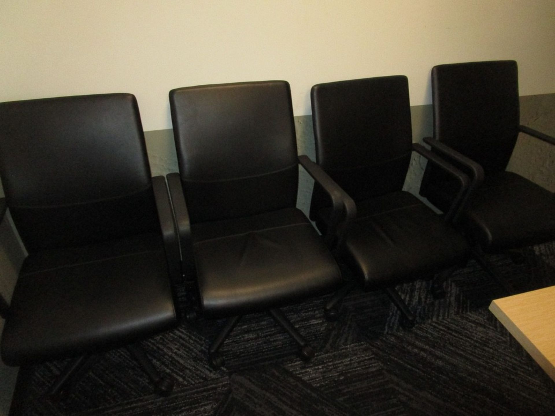 (4) Leather High Back Conference Chairs, (3) High Back Office Chairs (tags 1229 - 1 | Rig Fee: $25