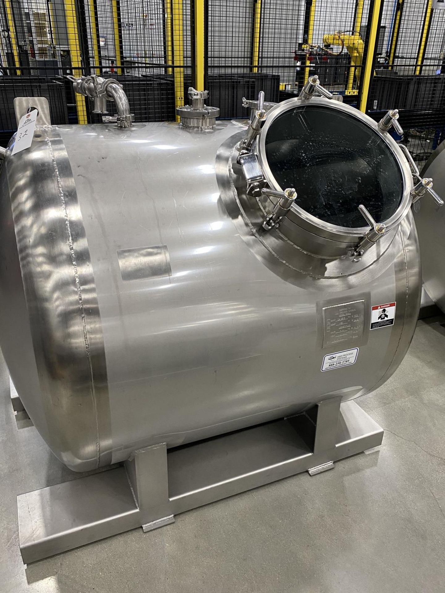 2019 A&B Process Systems 1,000 Liter Stainless Steel (316L) Skid Mounted Tank, 14. | Rig Fee: $200