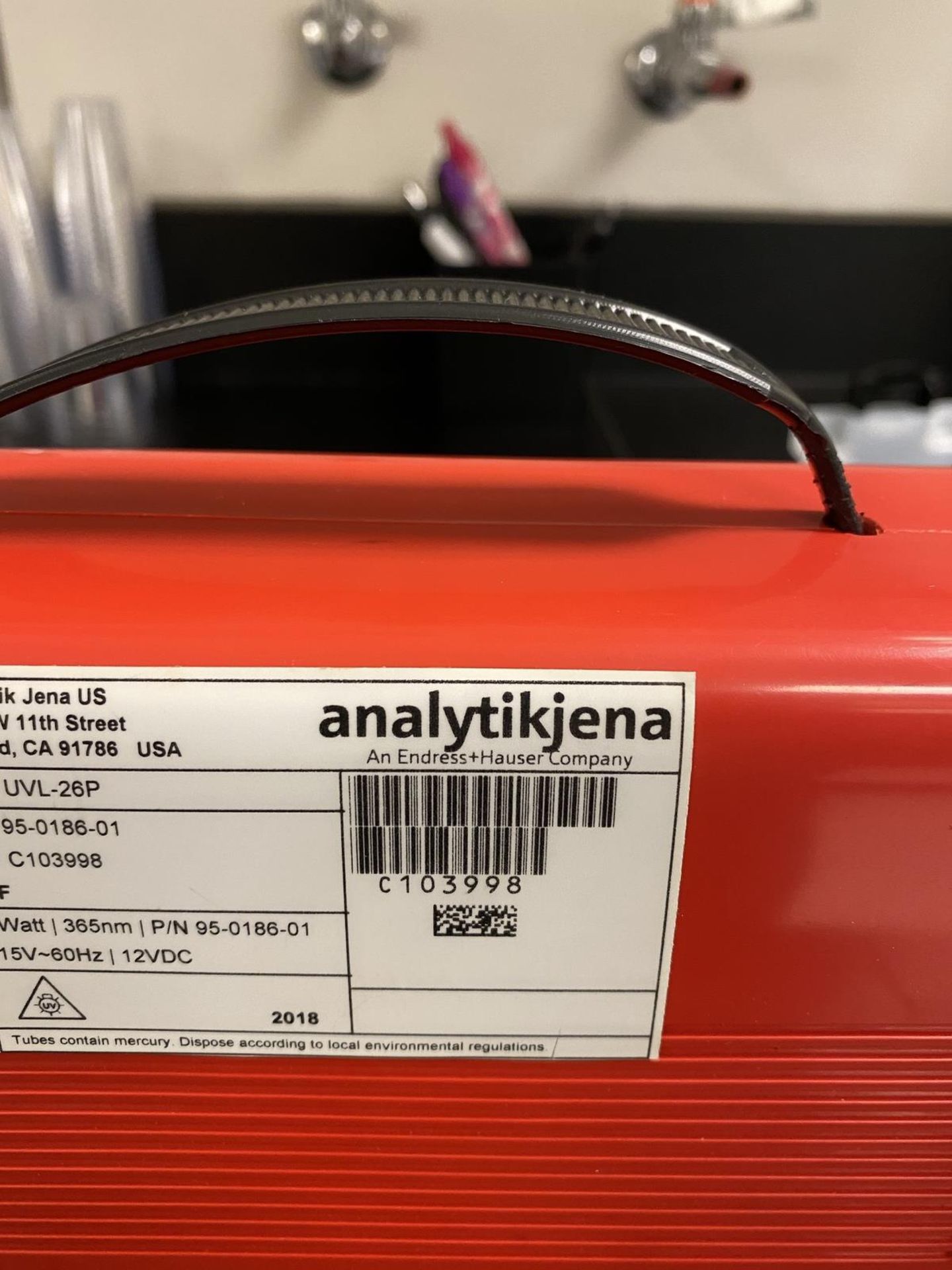 Analytikjena UVP-UVL-26P UV Lamp | Rig Fee: $25 or HC - Image 2 of 2