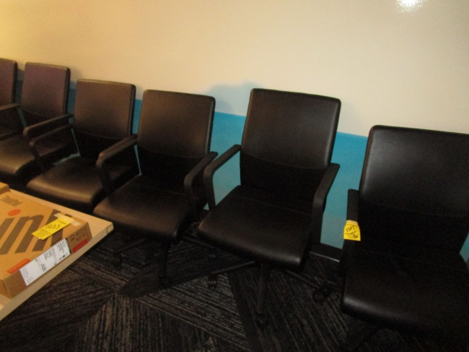 (6) Leather High Back Conference Chairs | Rig Fee: $25