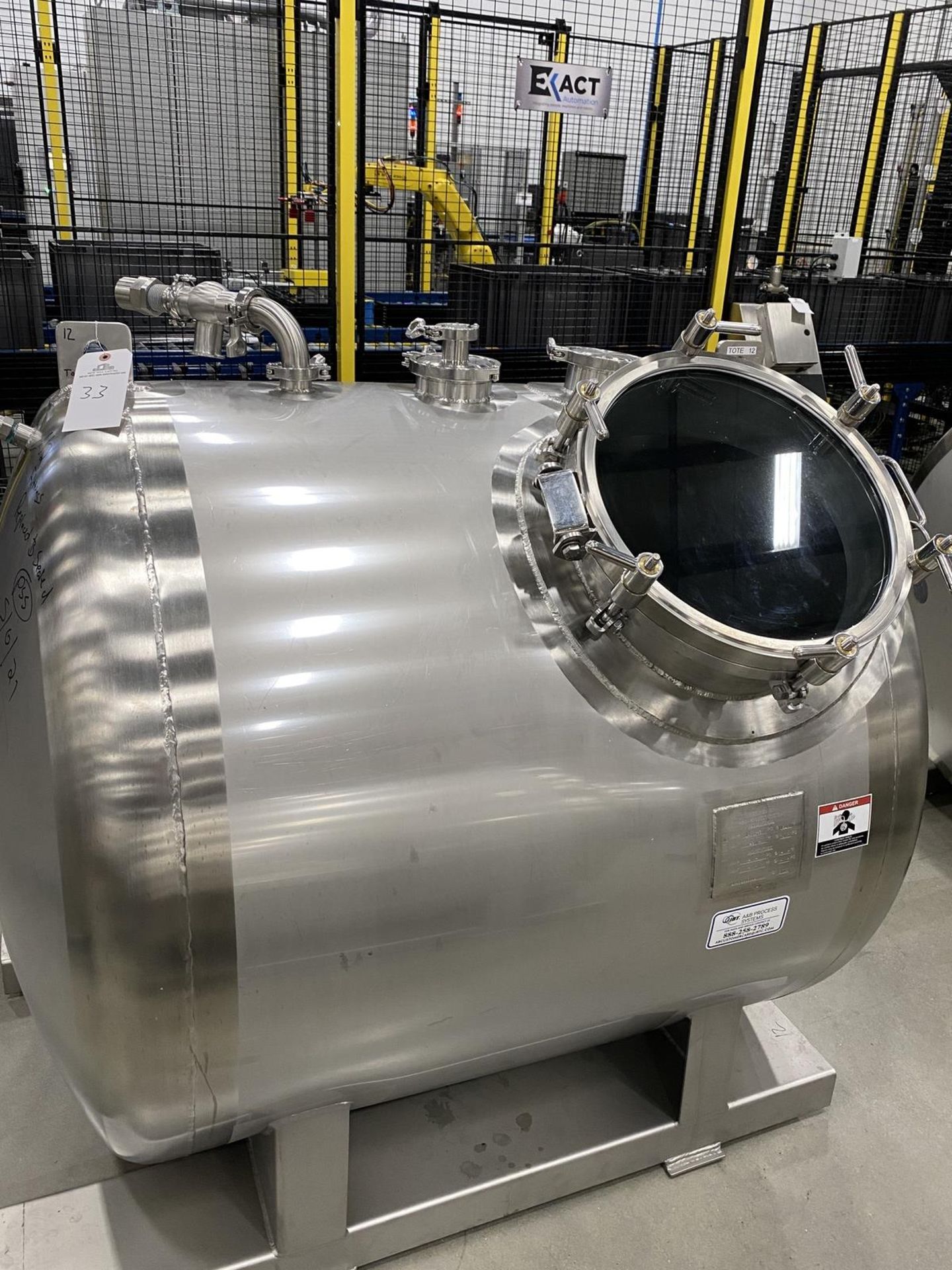 2019 A&B Process Systems 1,000 Liter Stainless Steel (316L) Skid Mounted Tank, 14. | Rig Fee: $200