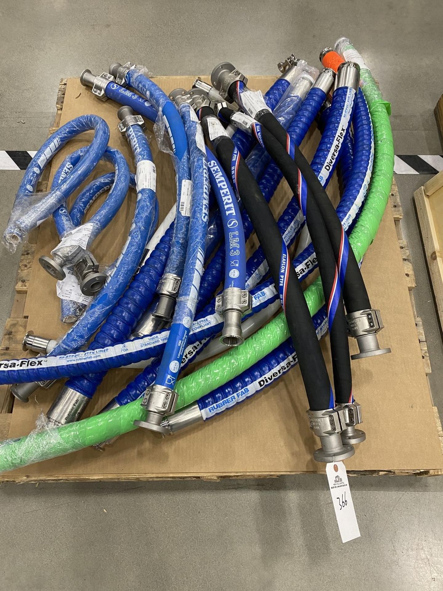 Hose with Fittings on Pallet | Rig Fee: $25