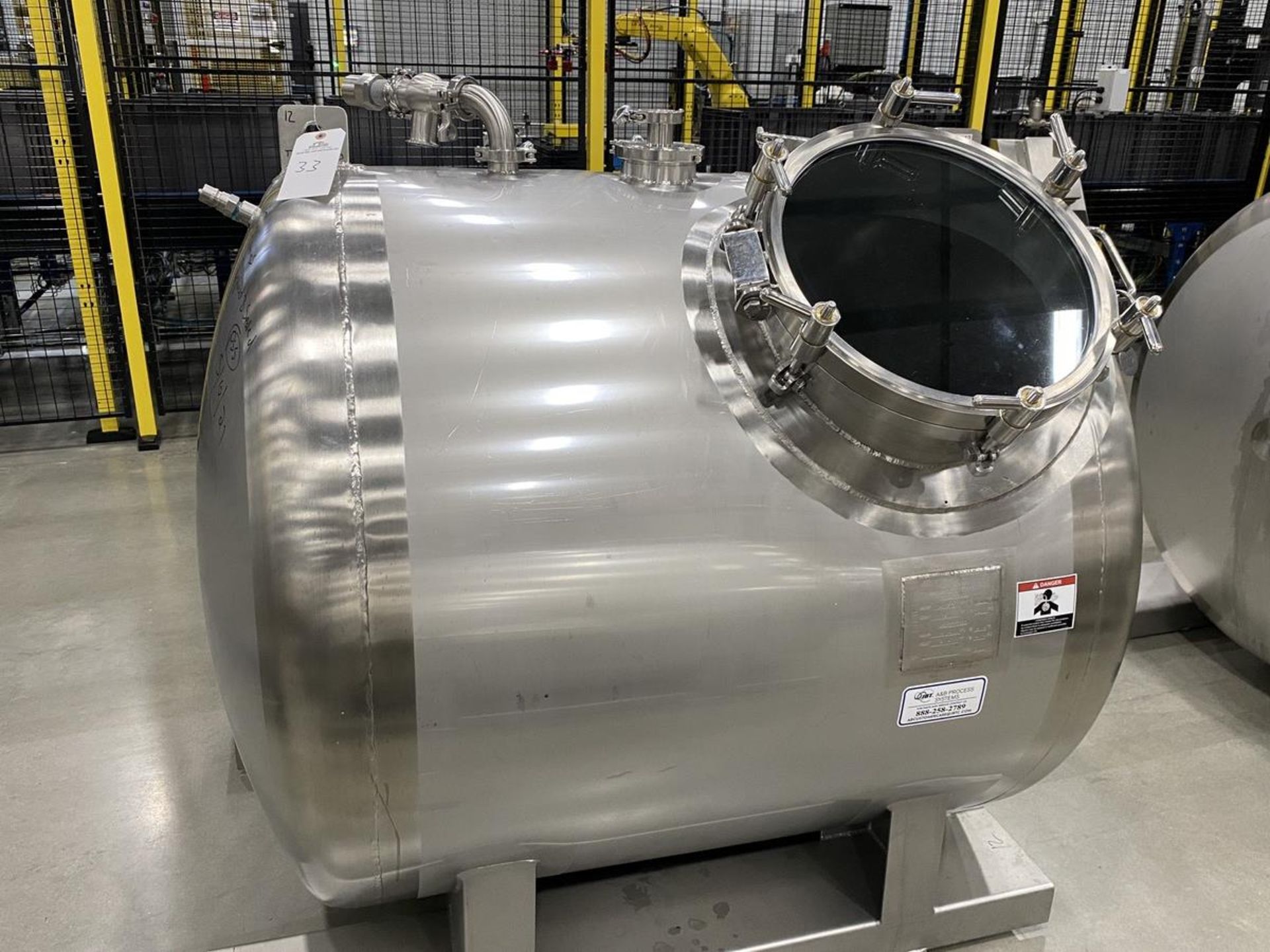 2019 A&B Process Systems 1,000 Liter Stainless Steel (316L) Skid Mounted Tank, 14. | Rig Fee: $200 - Image 2 of 5