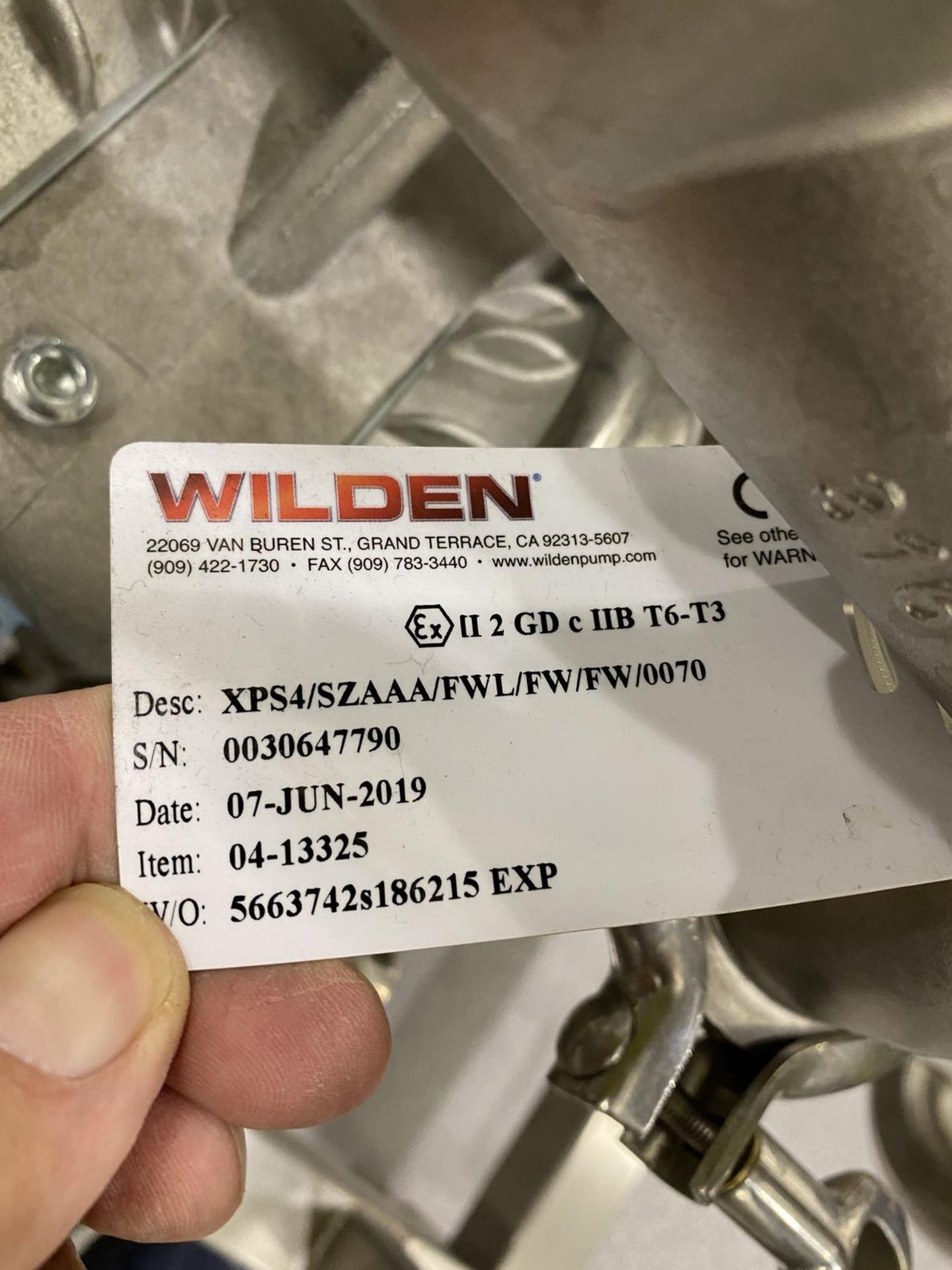 2019 Pump/Filter Skid Including Wilden Stainless Steel (316L) XPS4/SZAAA/FWL/FW/FW/ | Rig Fee: $150 - Image 4 of 6