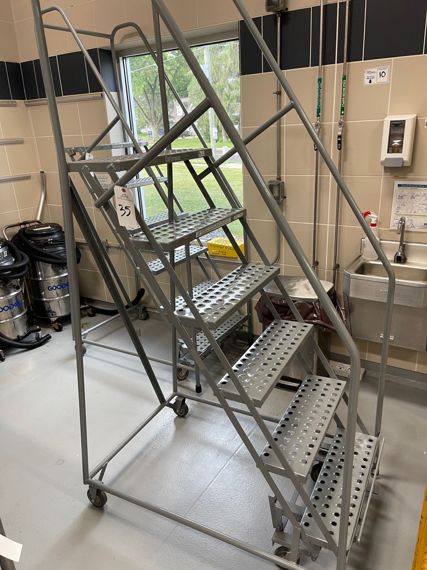 Cotterman 6 Step Rolling Staircase, 450LB Capacity, S/N M1017 | Rig Fee $75