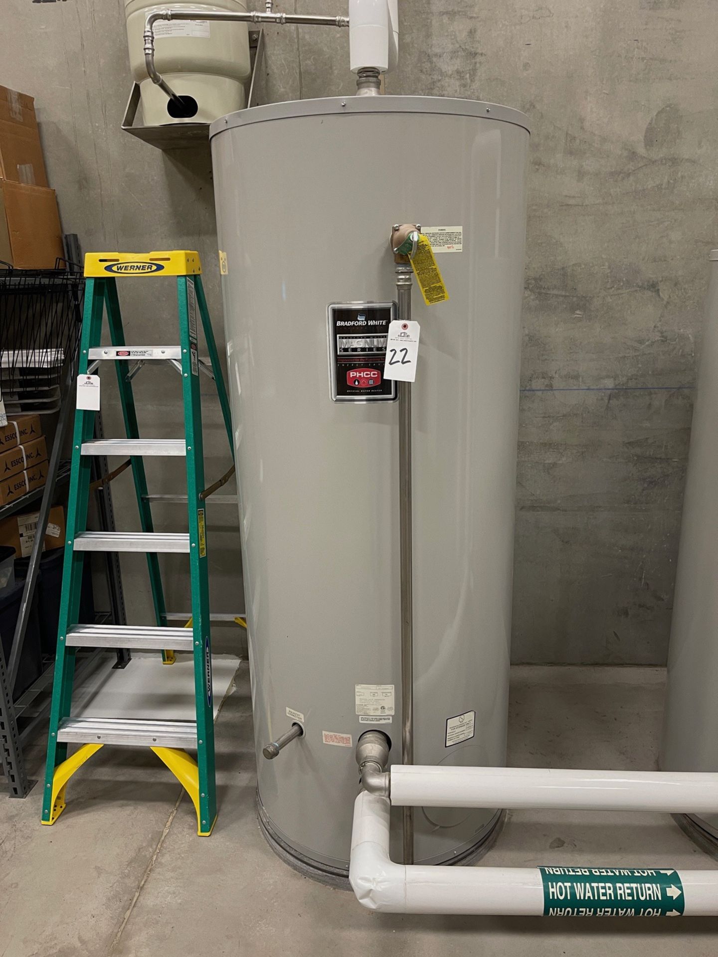 Bradford White 200 Gallon Magnum Series M3ST200R5A Water Heater, S/N KD18168347 | Rig Fee $200