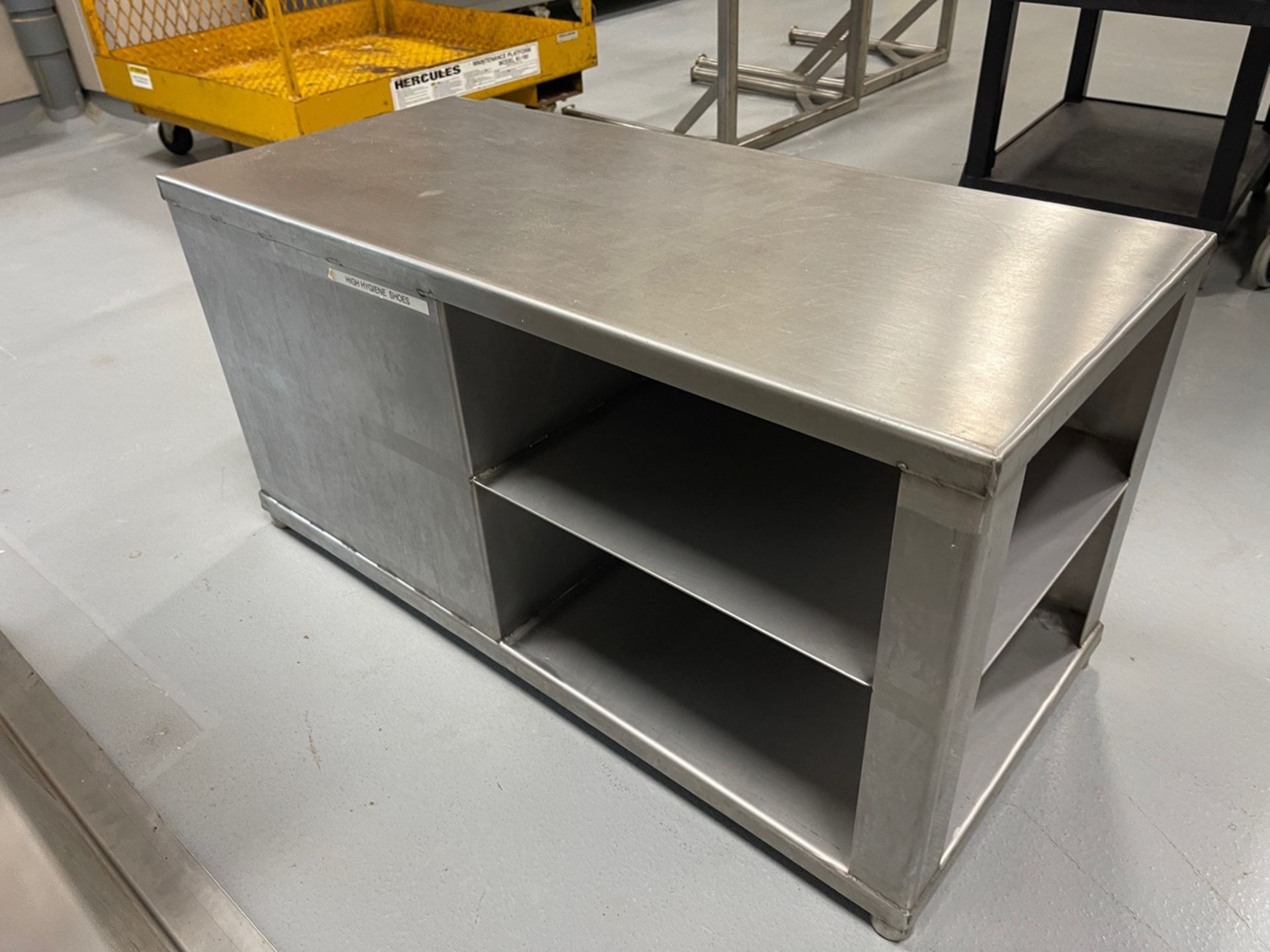 Lot of (2) Stainless Steel Worktops and Frames, Approx. 2'x4'x2' From Floor, (1) St | Rig Fee $175 - Image 2 of 2