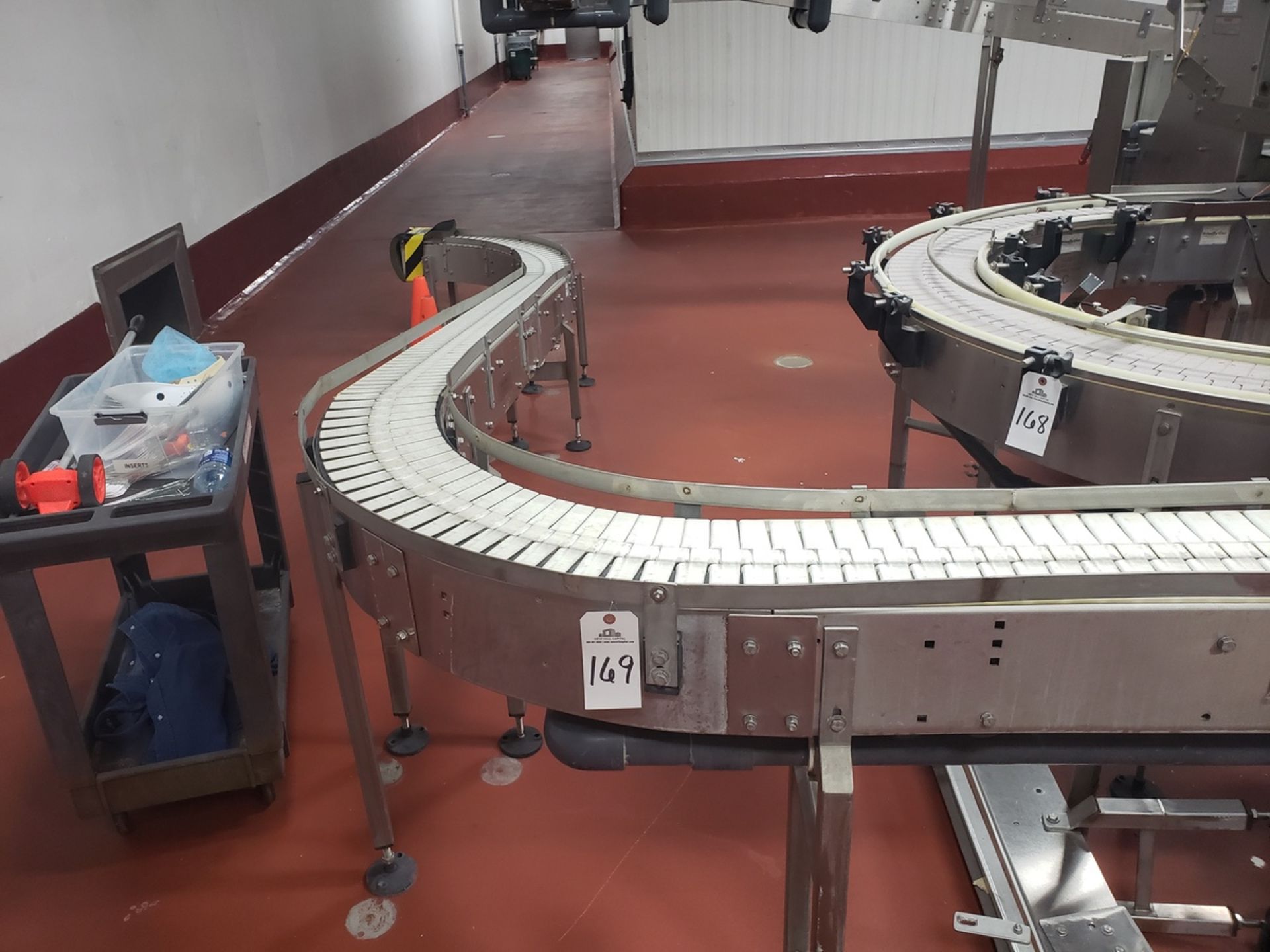 7 1/2'' Stainless Steel Framed ''S'' Conveyor Section, (Spiral In-Feed) | Rig Fee $250