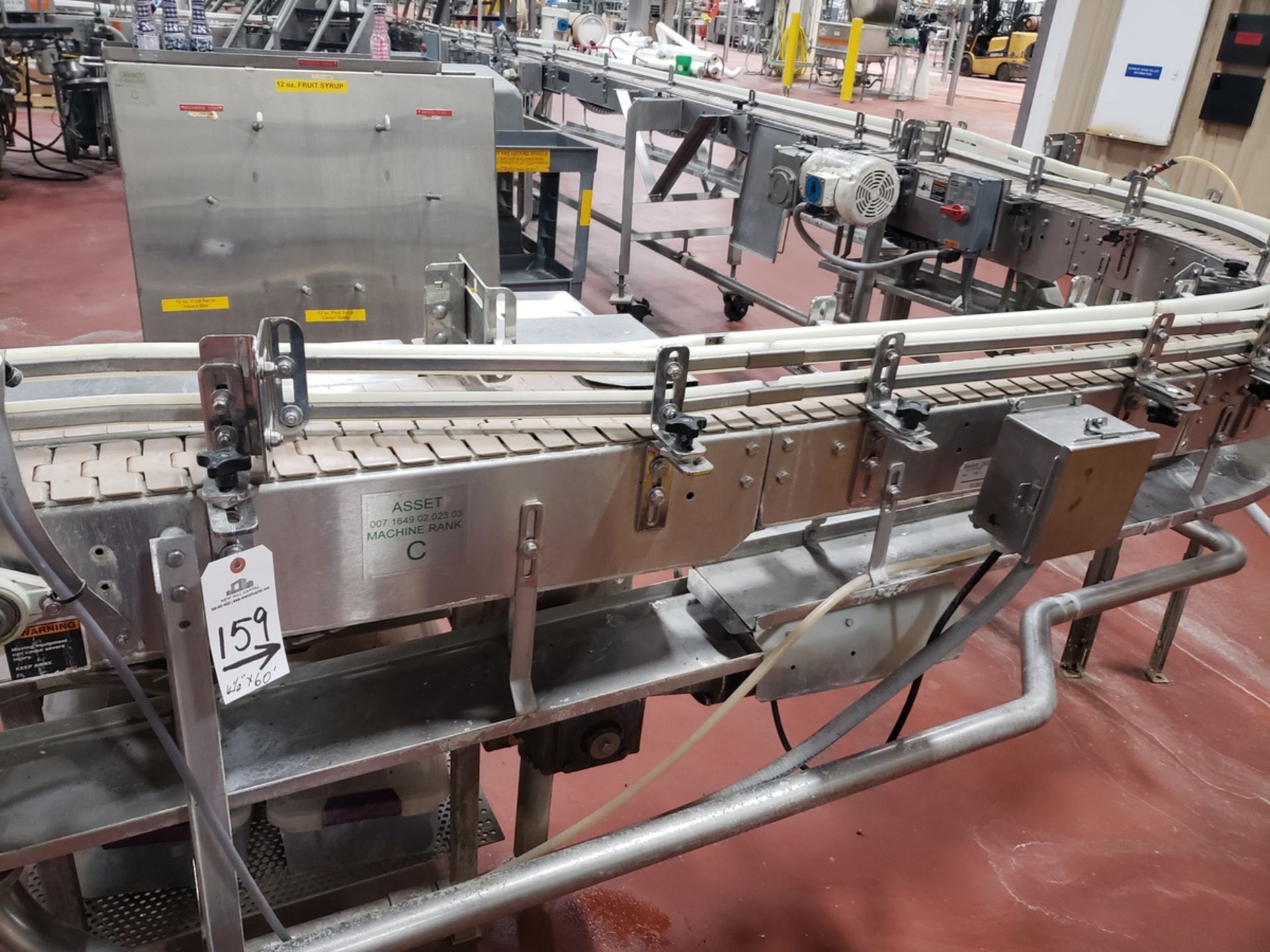 Arrowhead Conveyor 4 1/2'' X 60' Stainless Steel Frame Bottle Conveyor | Rig Fee $600
