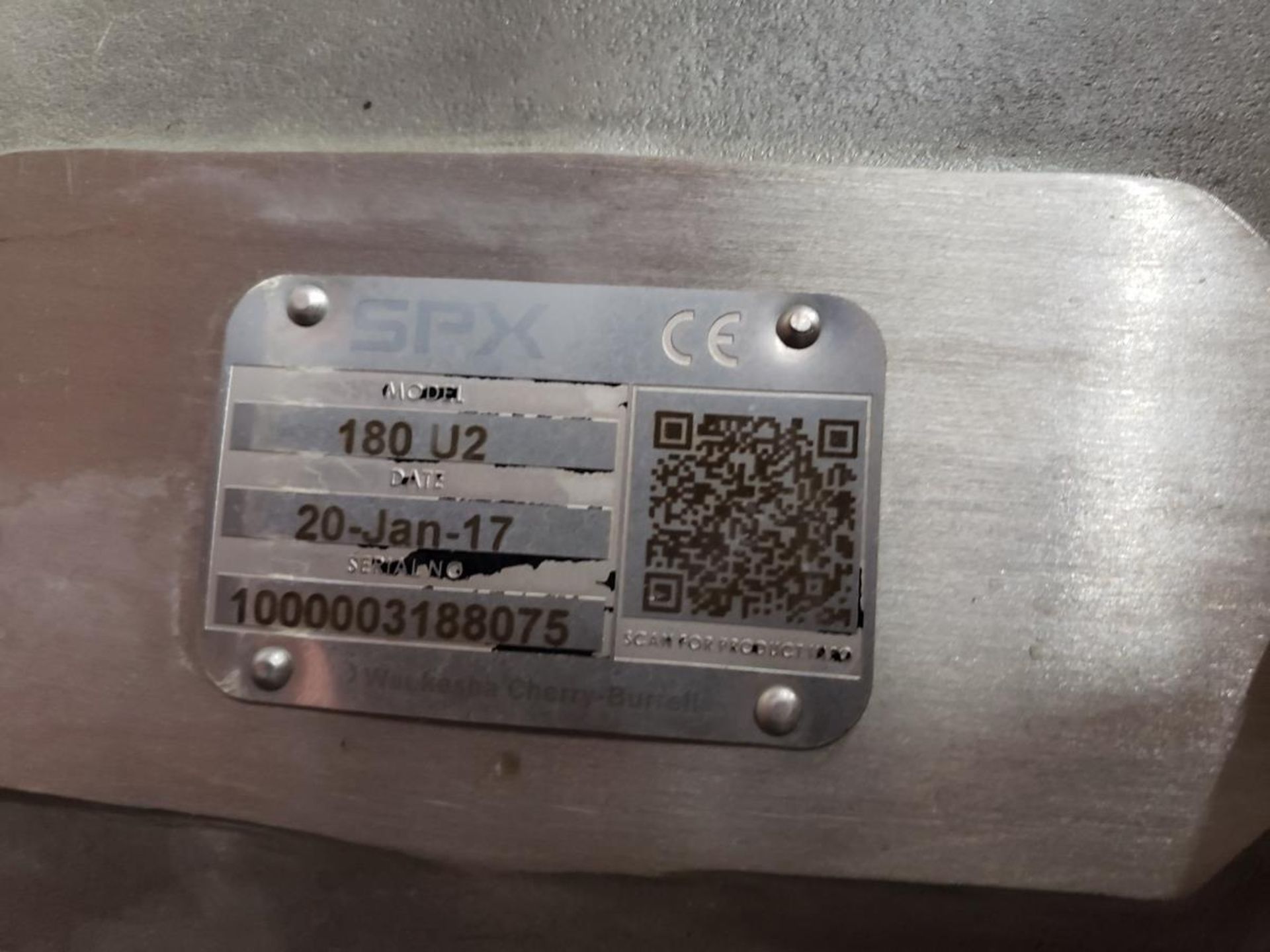 Waukesha Cherry Burrell SPX Positive Displacement Pump, M# 180-U2, S/N 1000003188075 | Rig Fee $200 - Image 2 of 3