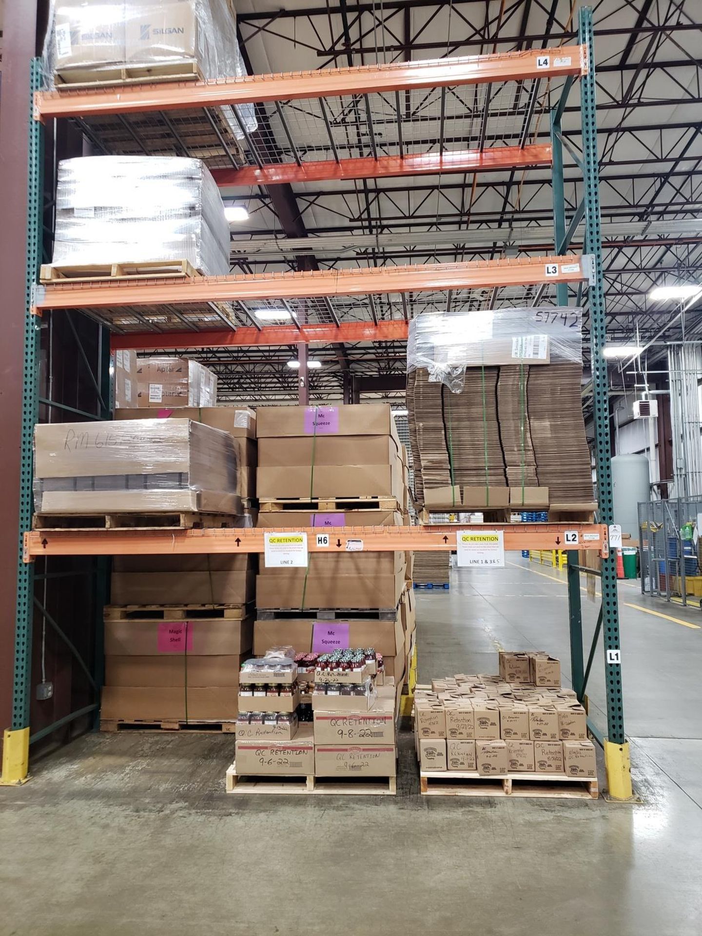 Lot of Pallet Rack, (2) Uprights 48'' x 16', (6) Beams 12', Wire Decks (9) (Approx H | Rig Fee $200