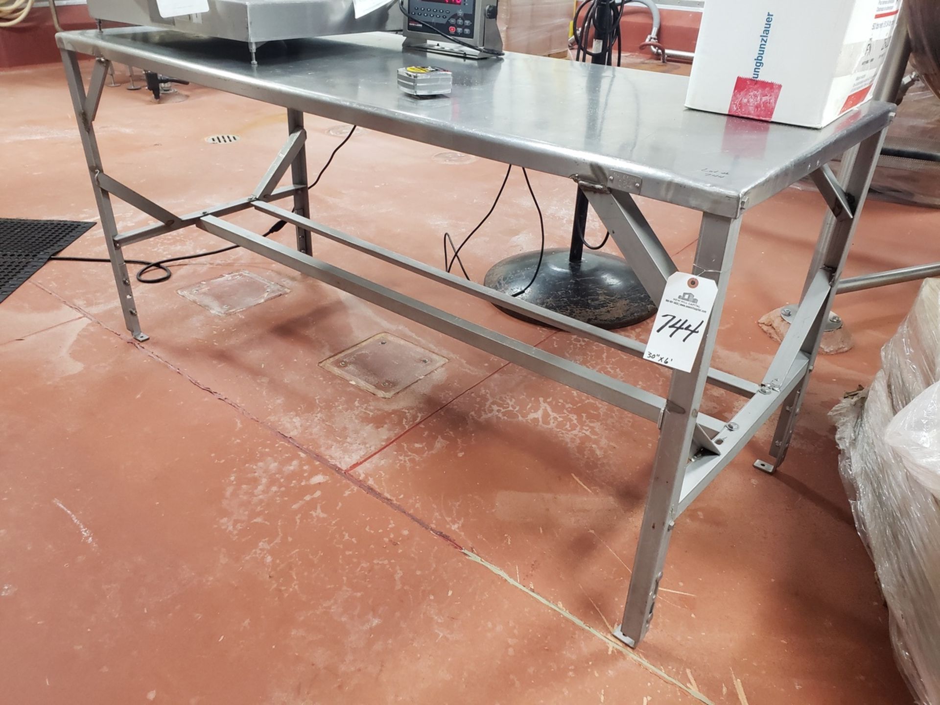 Stainless Steel Work Bench, 30'' x 6' | Rig Fee $100