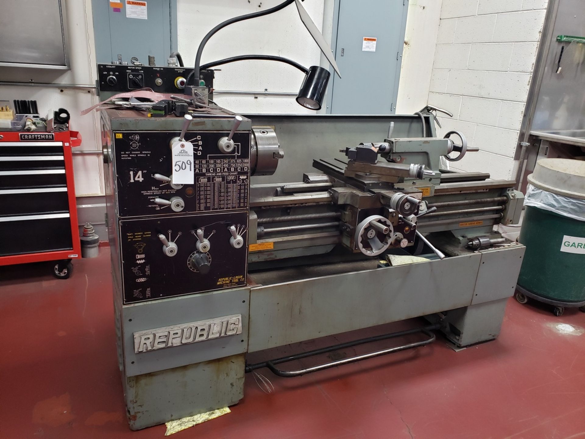 Republic 14'' Lathe, S/N 14486080333 | Rig Fee $500