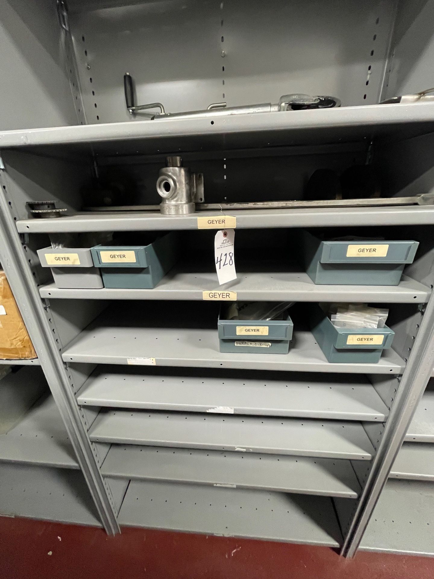 Contents of Storage Shelf Section, Spare Parts | Rig Fee $50