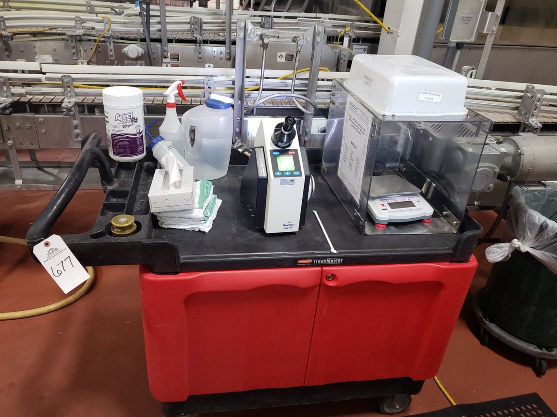 Quality Control Cart W/ Reichert Refractometer, S/N 01442-1017, and Ohaus Bench Scal | Rig Fee $150