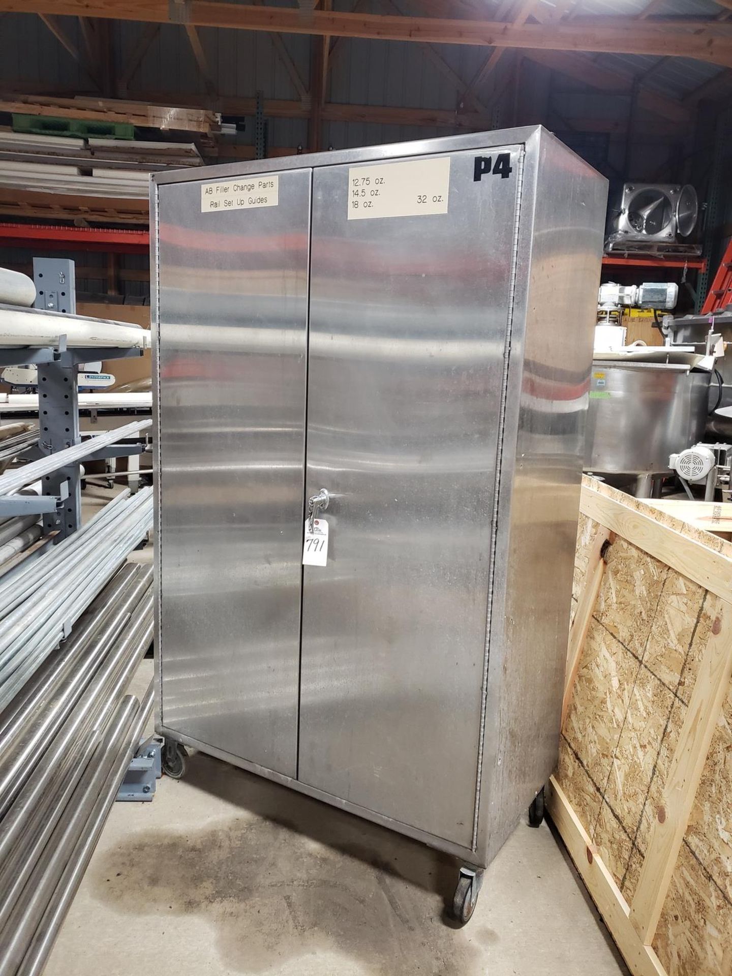 Two Door Stainless Steel Storage Cabinet | Rig Fee $175